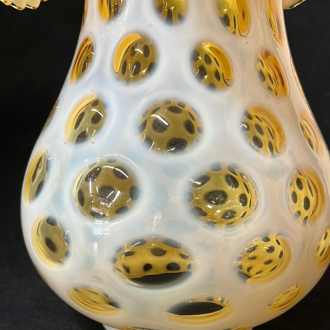 Vintage Fenton Opalescent Honeysuckle Coin Dot Shade
