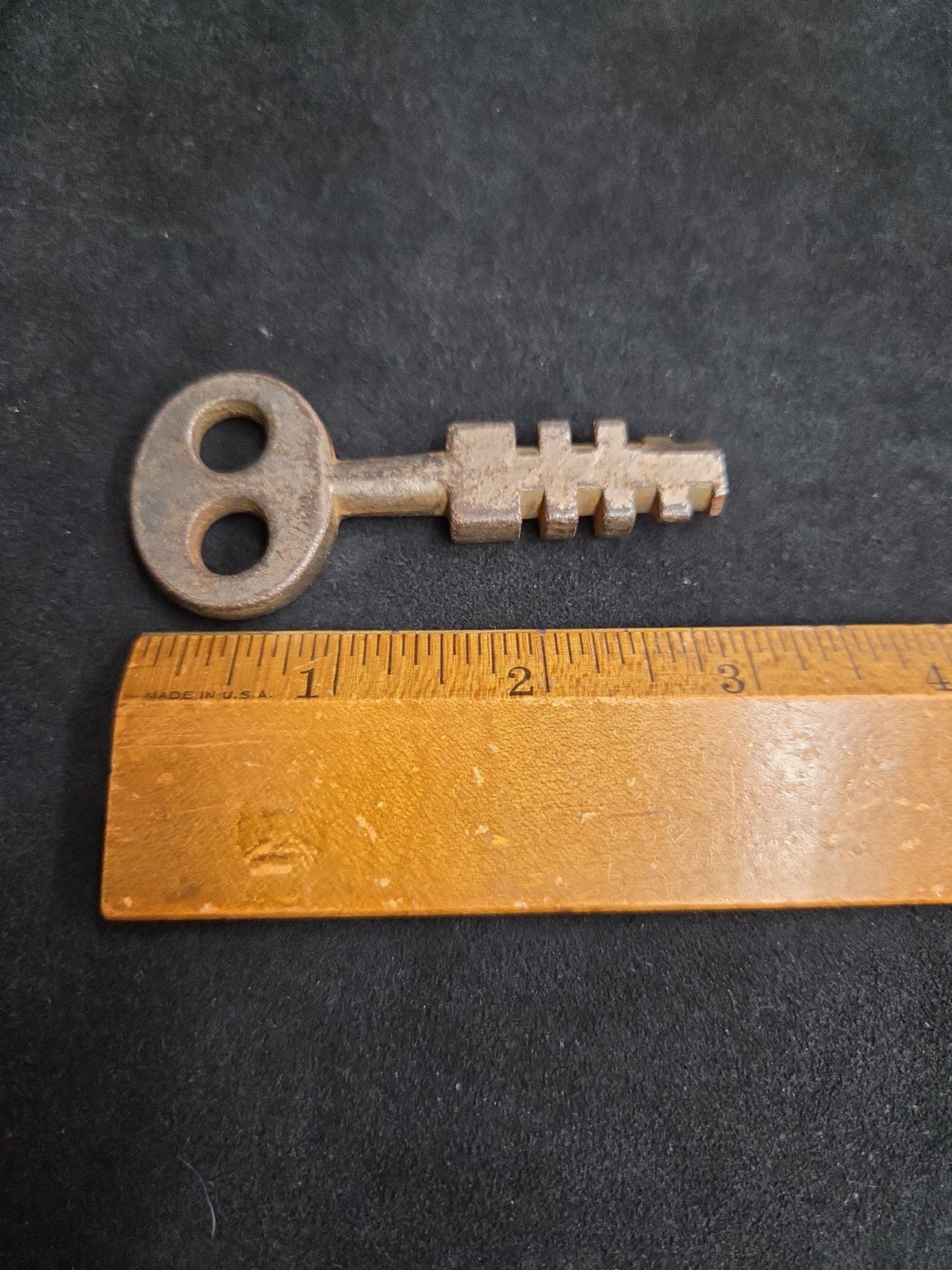 Antique Old Large Scandinavian Padlock Key *KEY ONLY*)heavy) Possibly Jail Key?