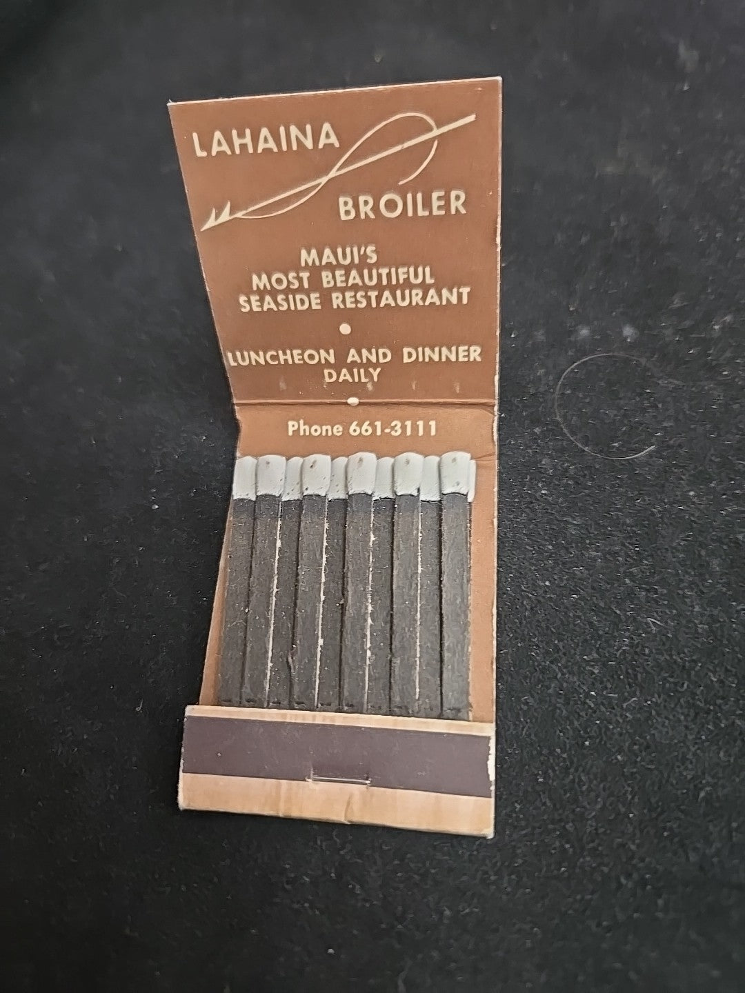 Matchbook Cover - Hawaii - Lahaina Broiler Harpooner's Bar Lahaina, Hawaii