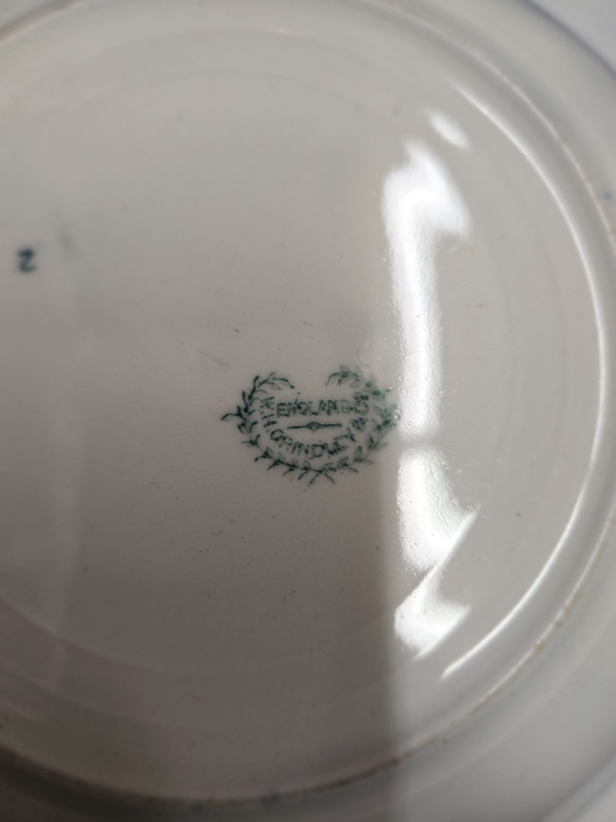 W.H. Grindley England Flow Blue 10" Soup Bowl