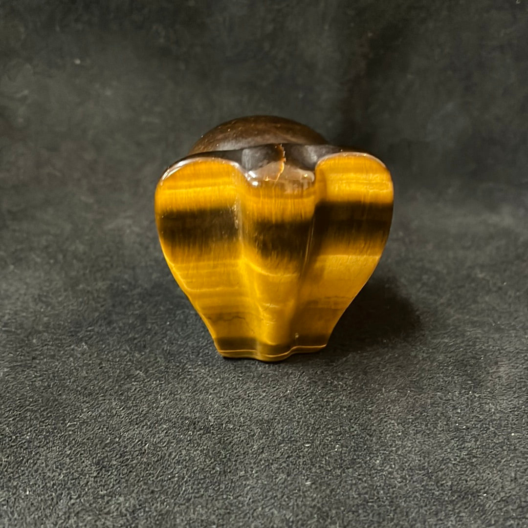 Mid-Century Modern Tiger’s-Eye Elephants
