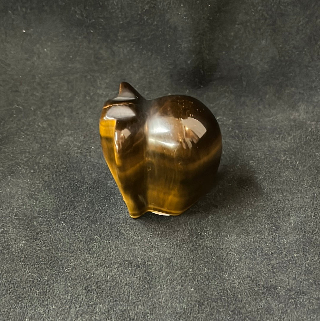 Mid-Century Modern Tiger’s-Eye Elephants