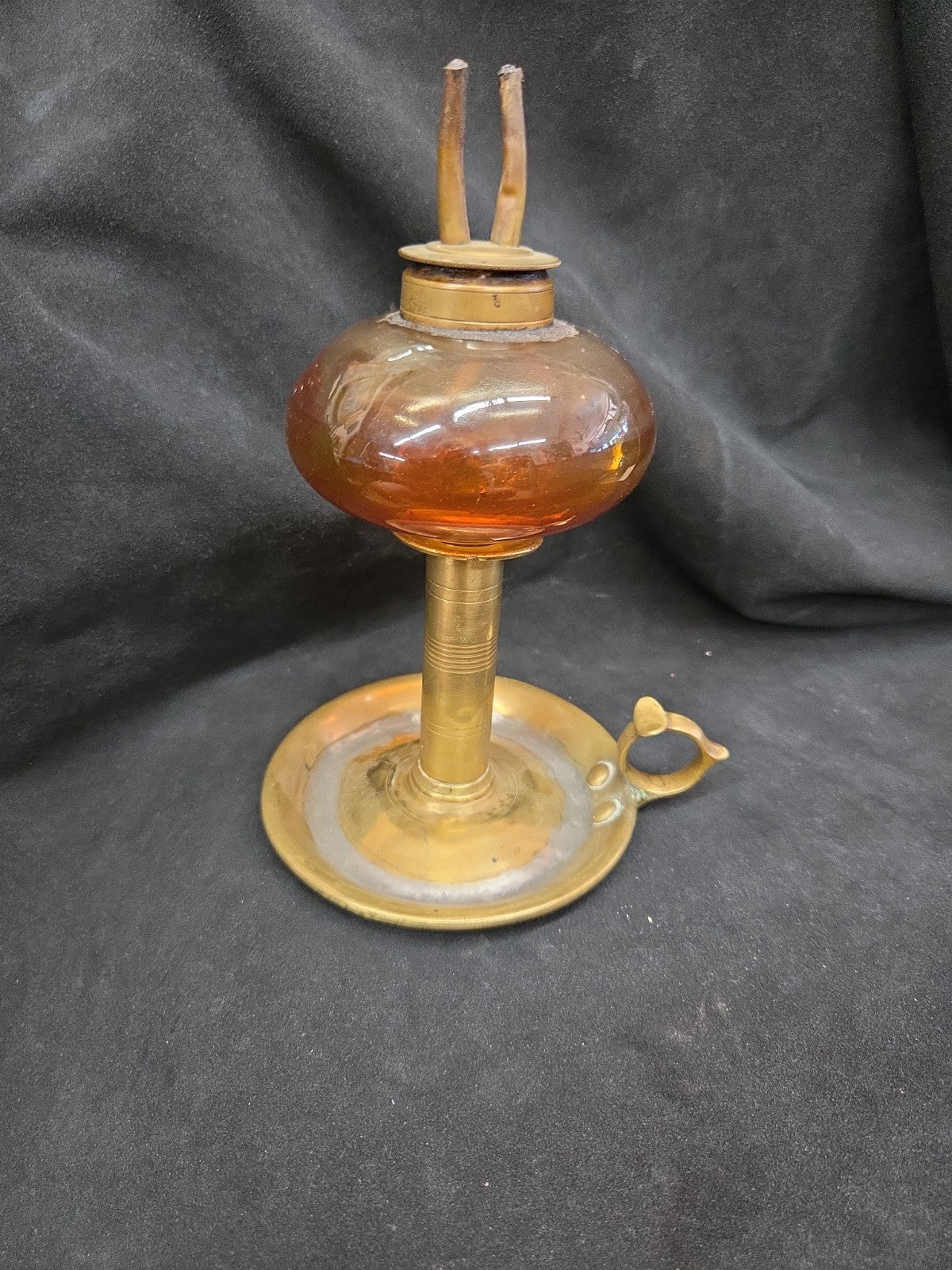 Antique 19th C. Whale Oil Peg Lamp and Candle Holder Boston Sandwich