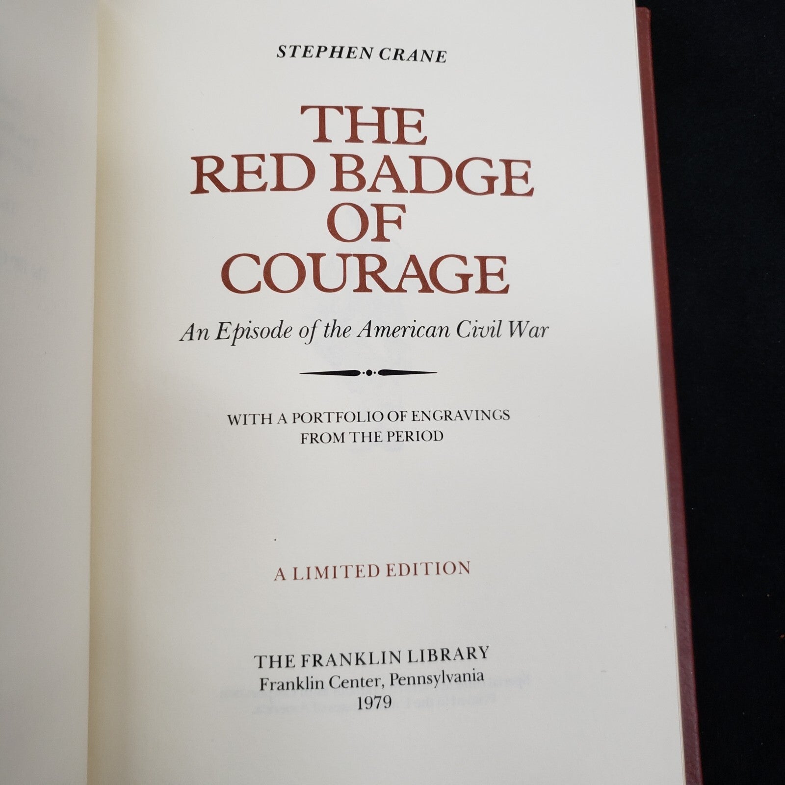 The Red Badge of Courage, Crane Franklin Library 100 GREATEST BOOKS