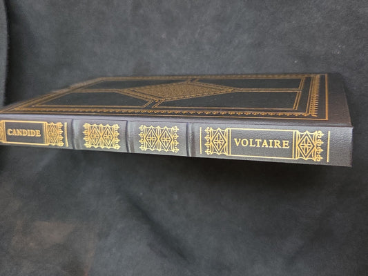 Candide by Voltaire Franklin Library Beautiful Embossed Faux Leather Black Book
