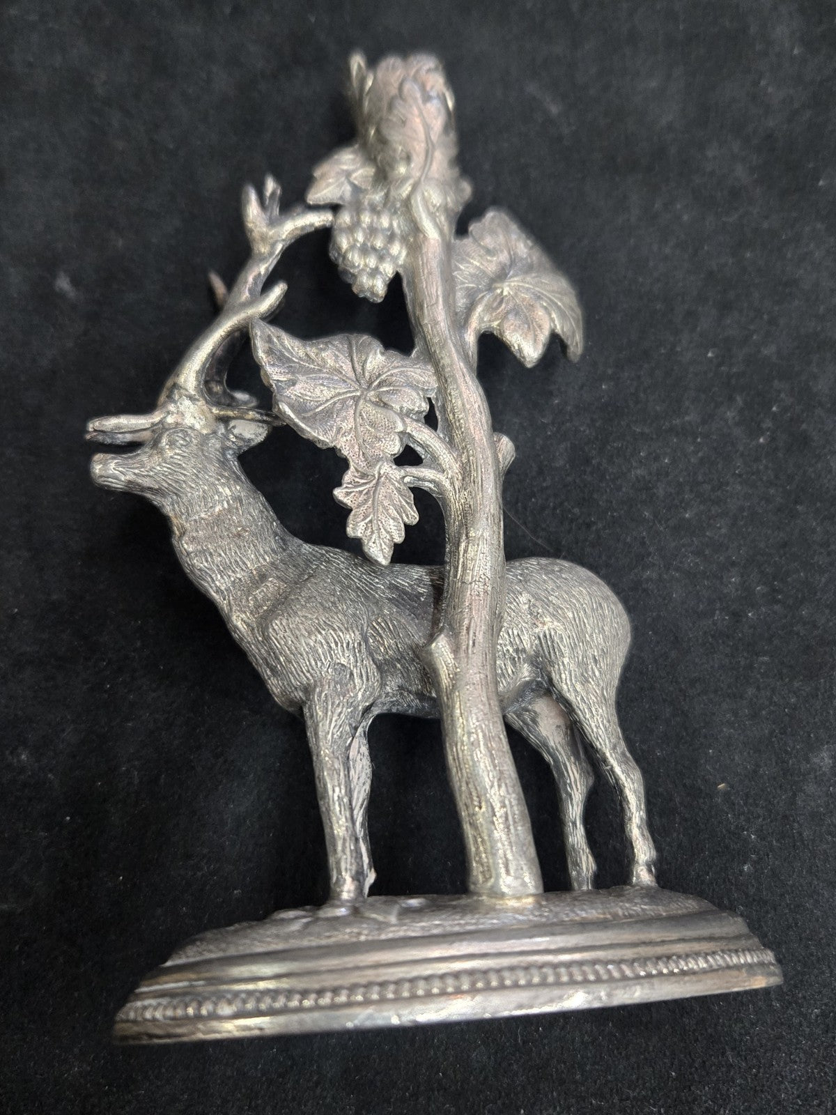 James Dixon & Son Pair Silver Plated Stag Candle Holders 19th Century