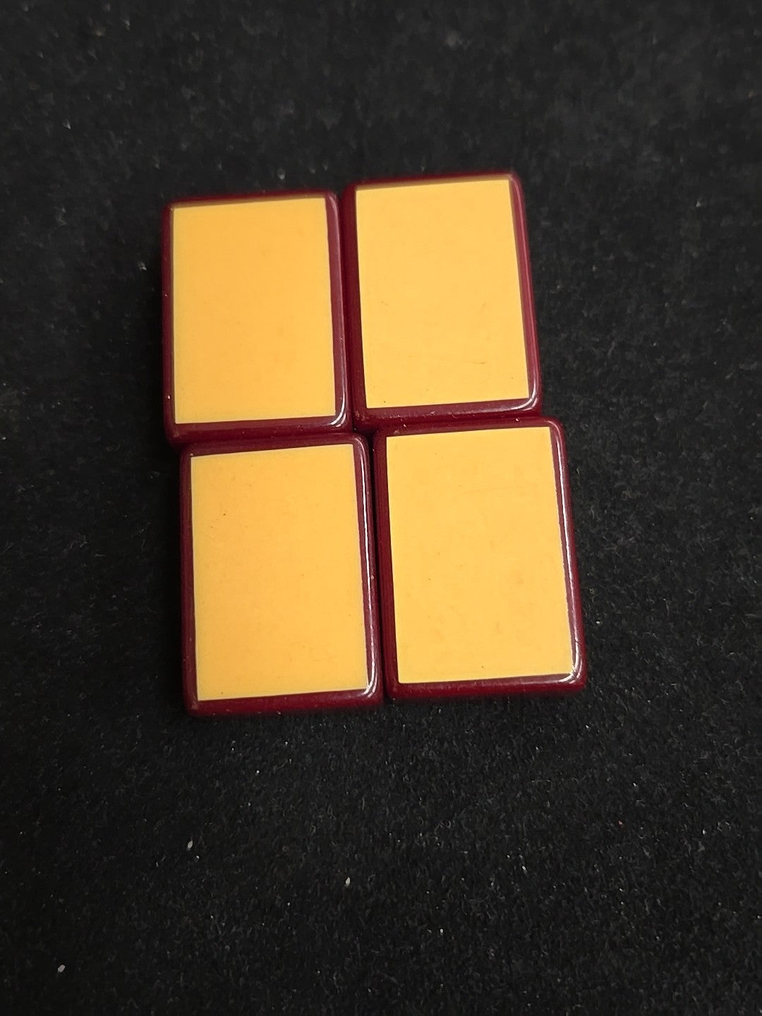 Enrobed Burgundy Bakelite Catalin Mahjong Tile Replacement | One Dot