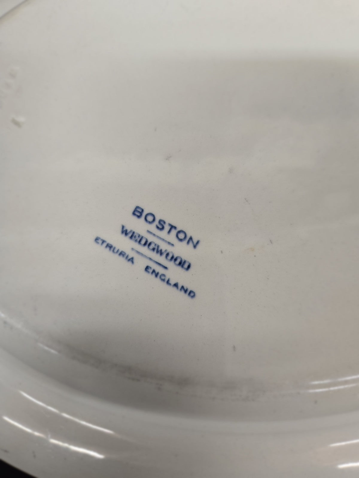 Vintage WEDGWOOD "BOSTON" Etruria, England 10 1/4" Oval Platter Blue, Red, White