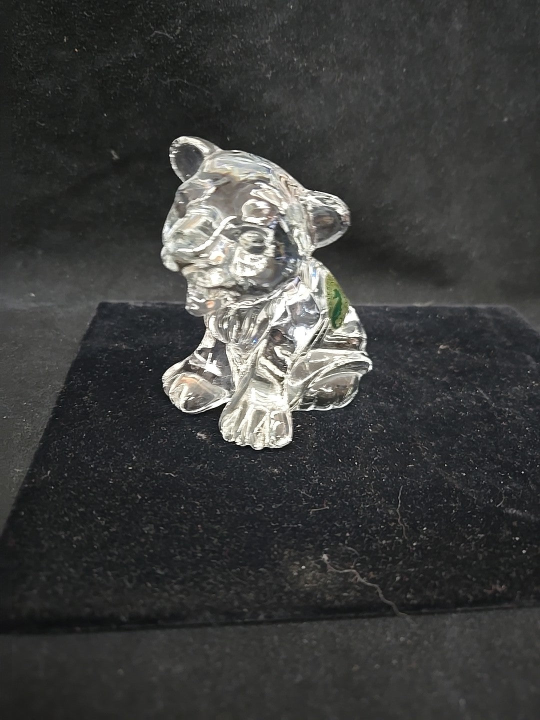 WATERFORD Lead Crystal Lion Cub  Figurine Paperweight Signed 3.25"