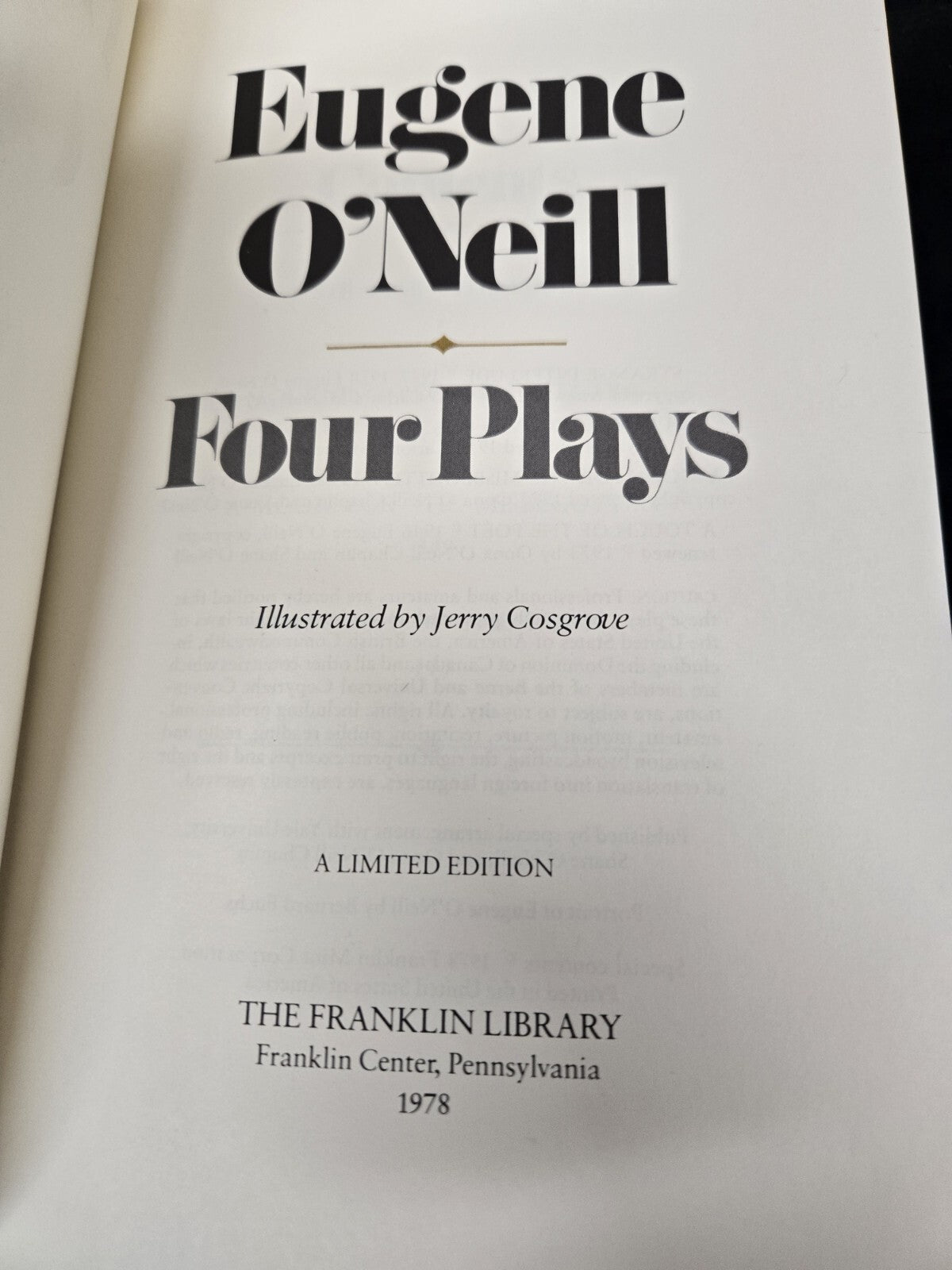 Four Plays, Eugene O'Neill, Franklin Library, 1978 #2