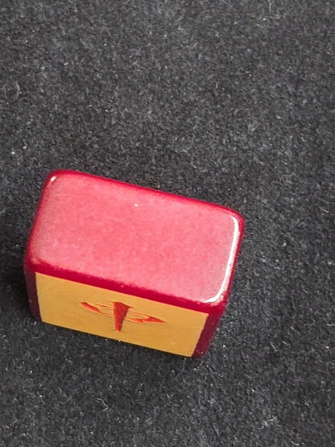 Enrobed Burgundy Mahjong Tile Replacement | Red Dragon