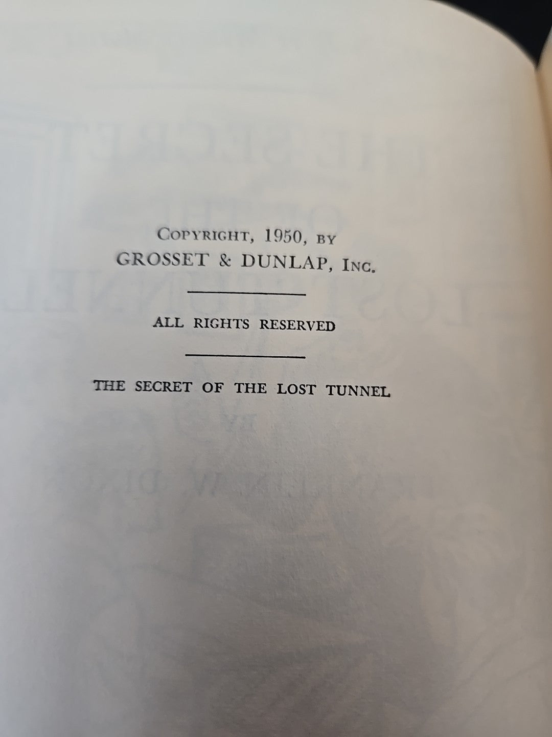 Hardy Boys #29 The Secret of the Lost Tunnel - With Dust Jacket - 1950