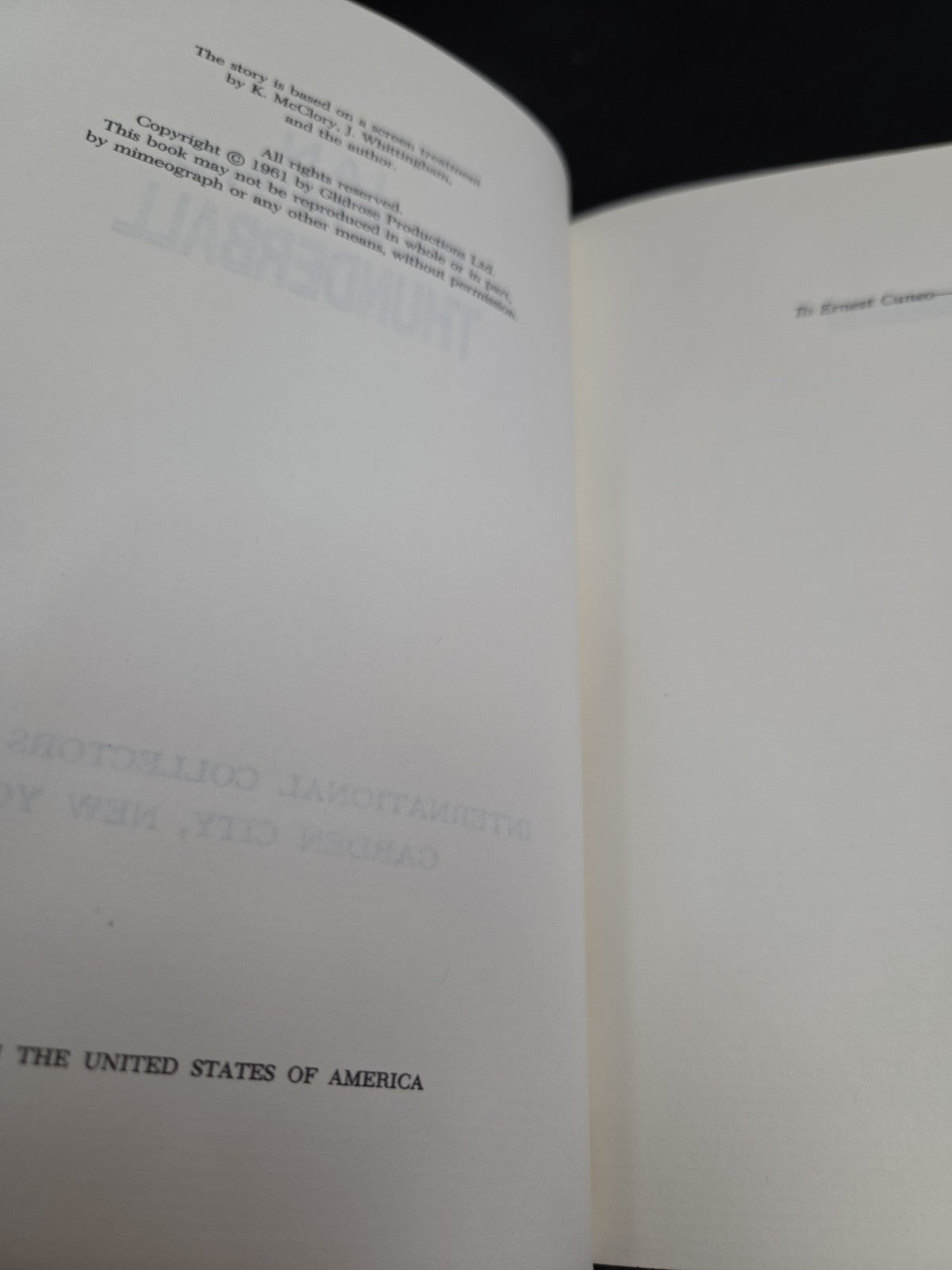 THUNDERBALL by Ian Fleming James Bond 1961 International Collectors Library