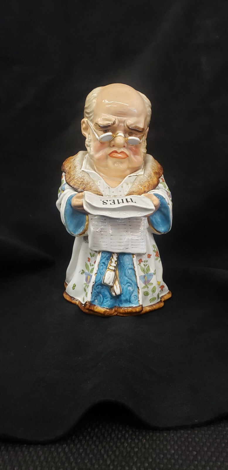 Antique 1880s Figural Porcelain Tobacco Humidor Jar Conta Boehme