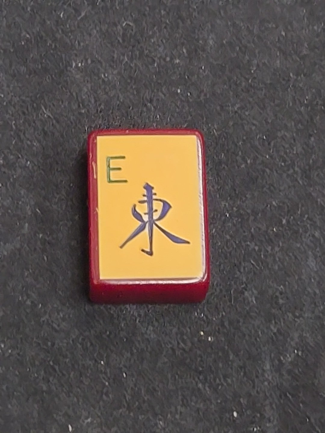 Enrobed Burgundy Bakelite Catalin Mahjong Tile Replacement | East Wind