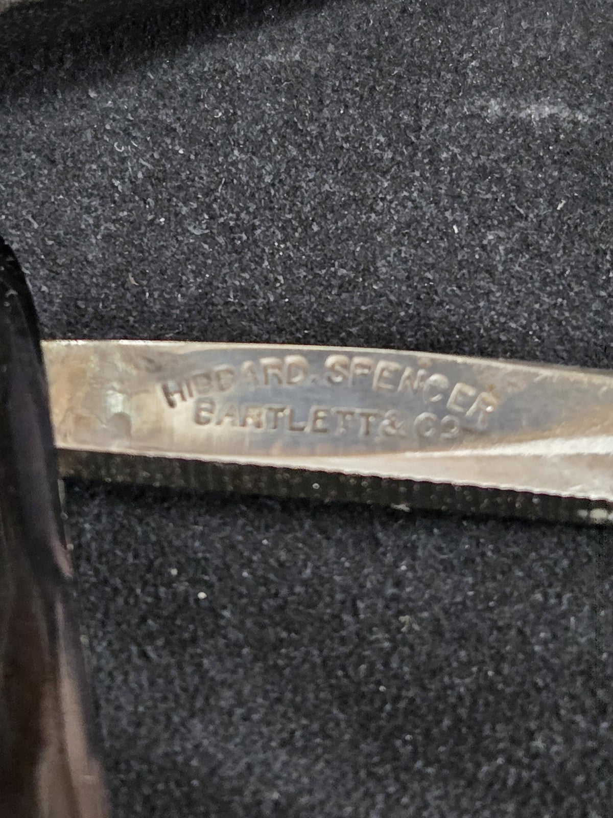 Vintage Hibbard Spencer Bartlett Etched Straight Razor OVB