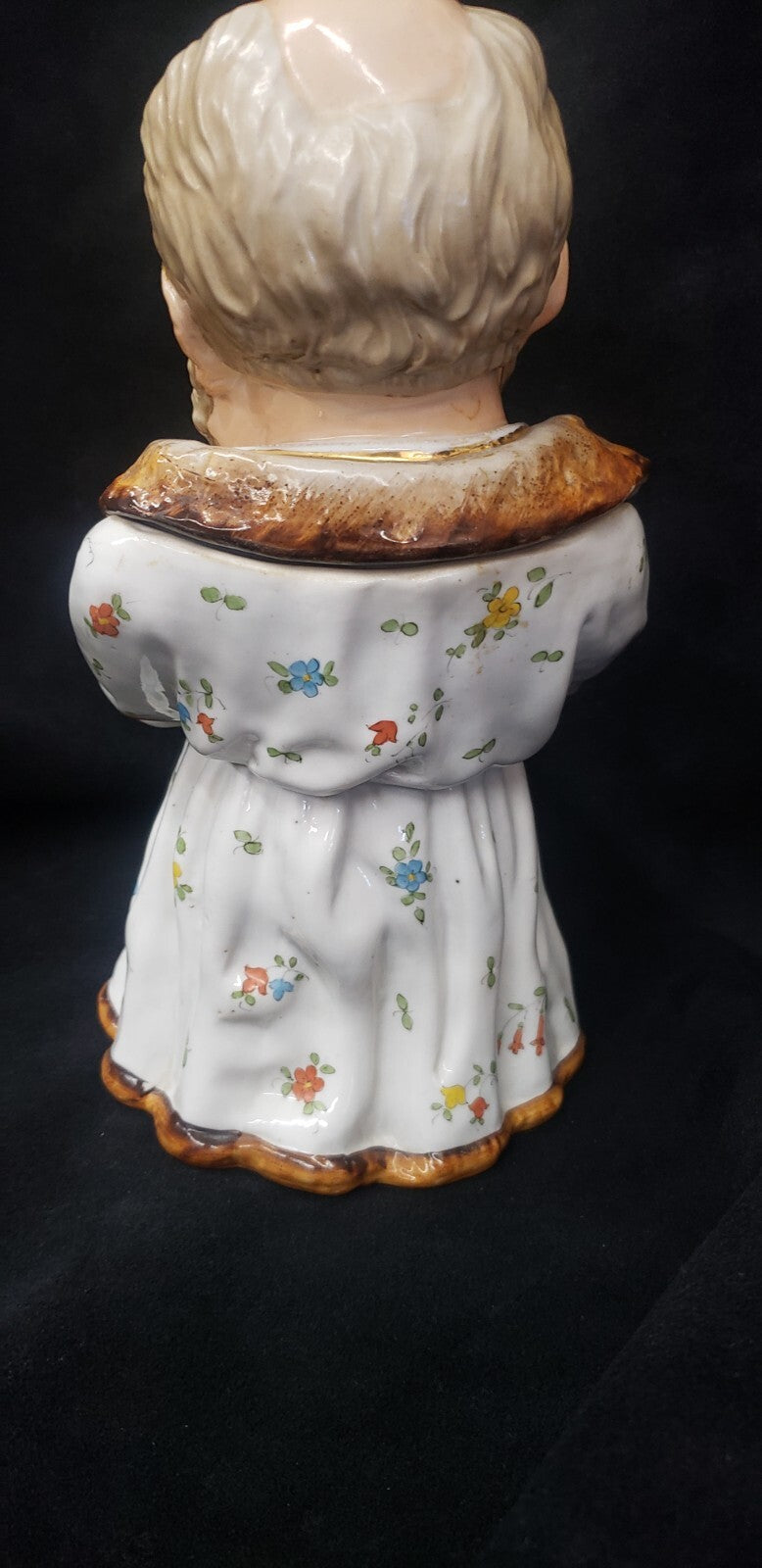 Antique 1880s Figural Porcelain Tobacco Humidor Jar Conta Boehme