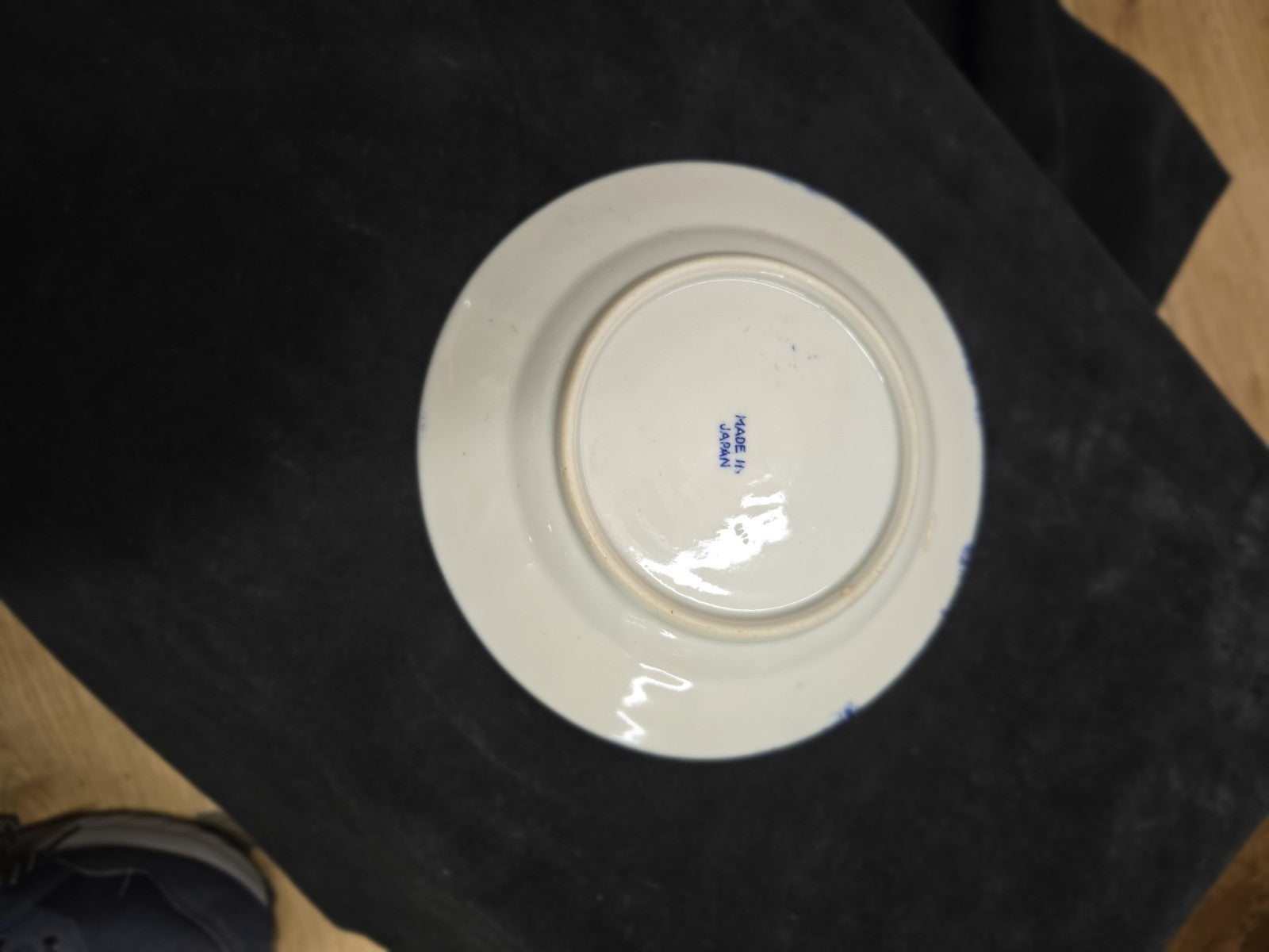 Vintage Flying Phoenix l BLUE AND WHITE PLATE MADE IN JAPAN 