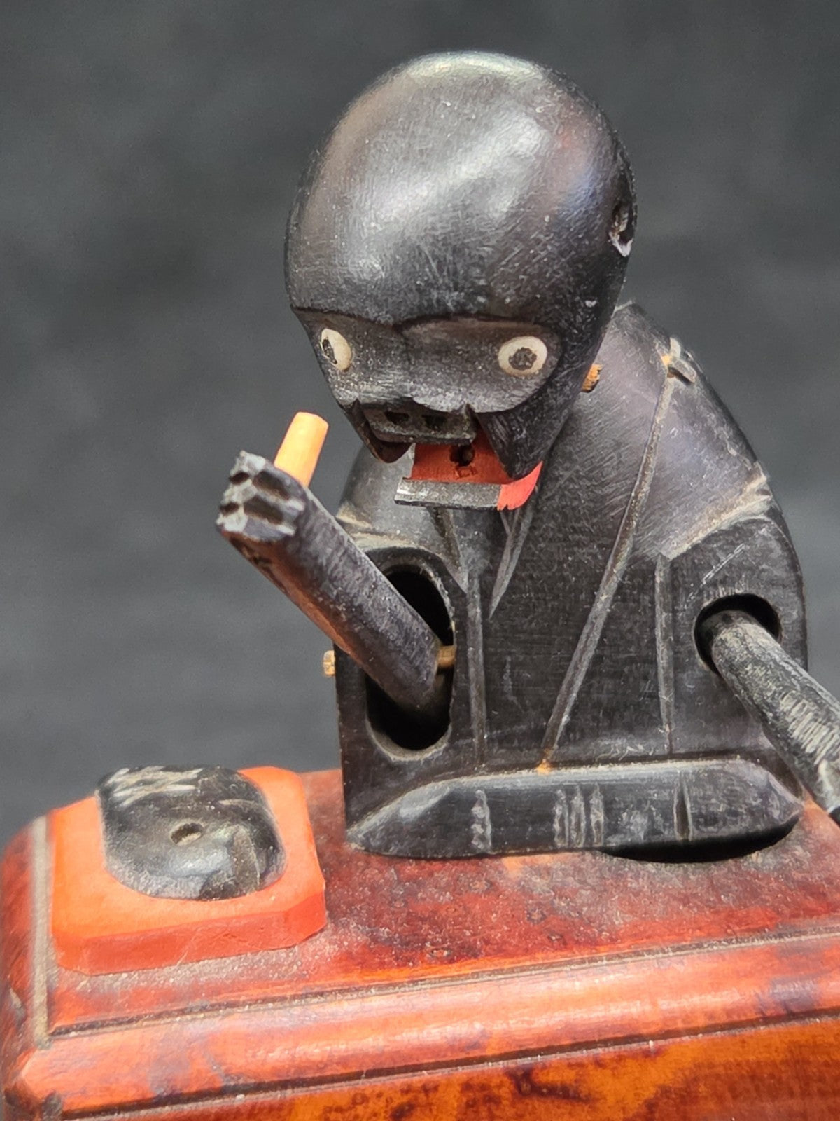 Kobe Karakuri Doll Drunkard Handmade Mechanical Wooden Doll Japan