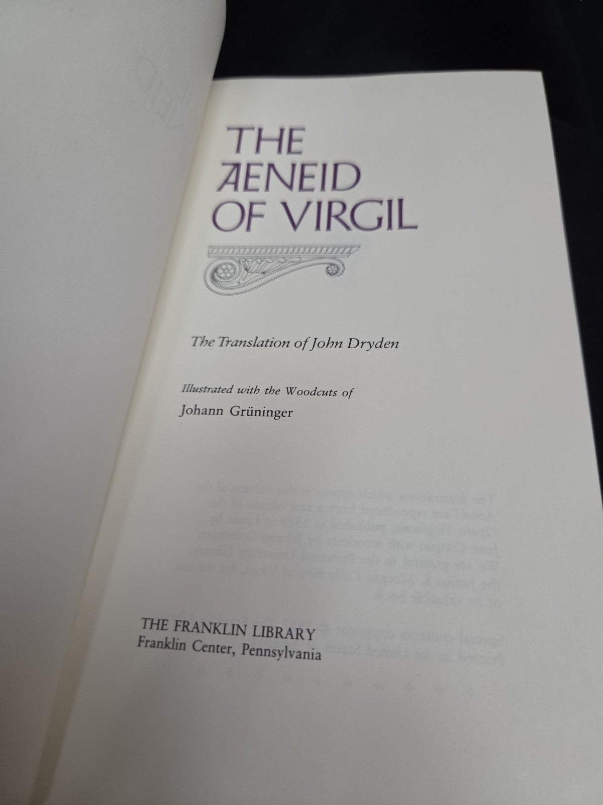 Franklin Library Aeneid Virgil 1982 