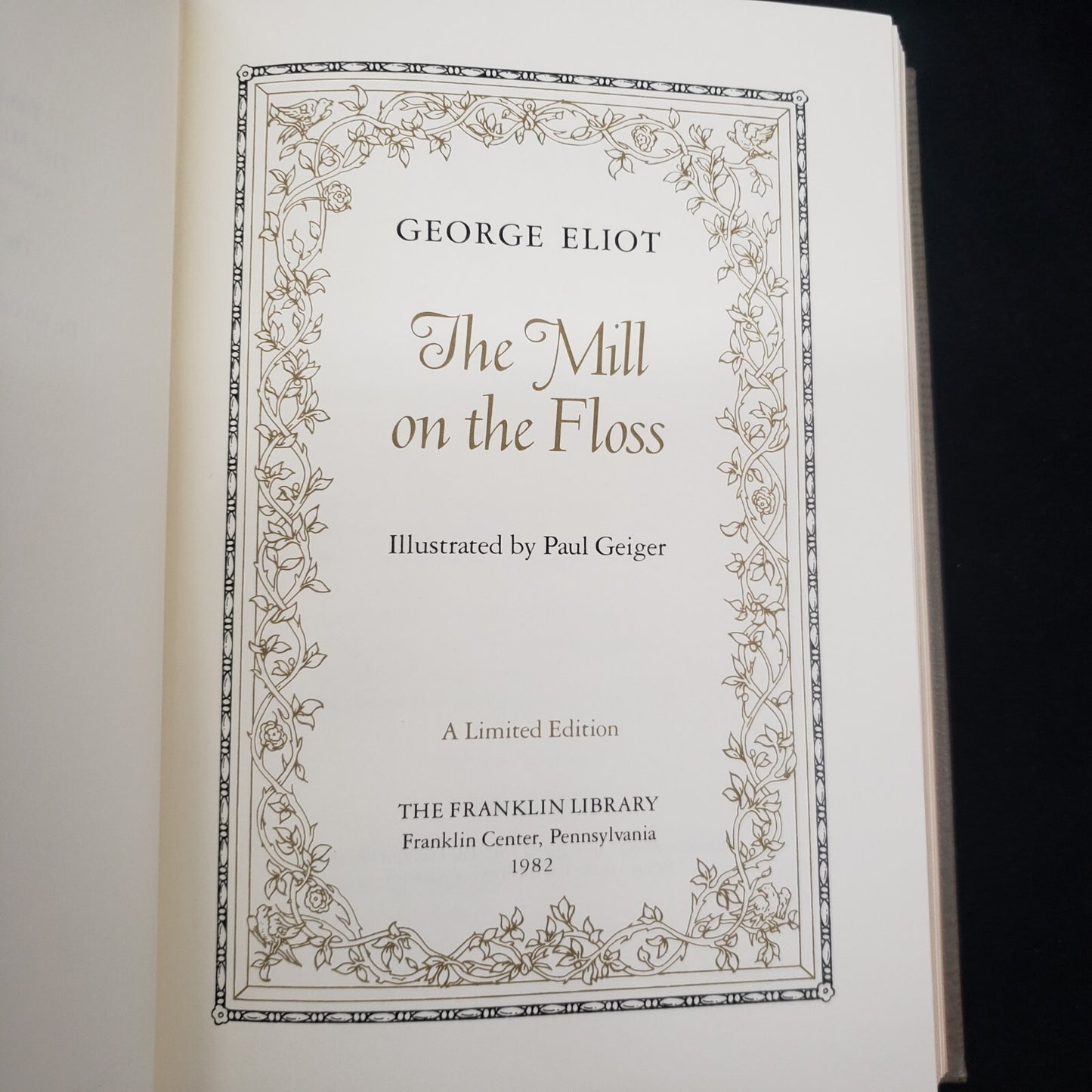 The Mill on the Floss, George Eliot, Franklin Library 100 GREATEST BOOKS