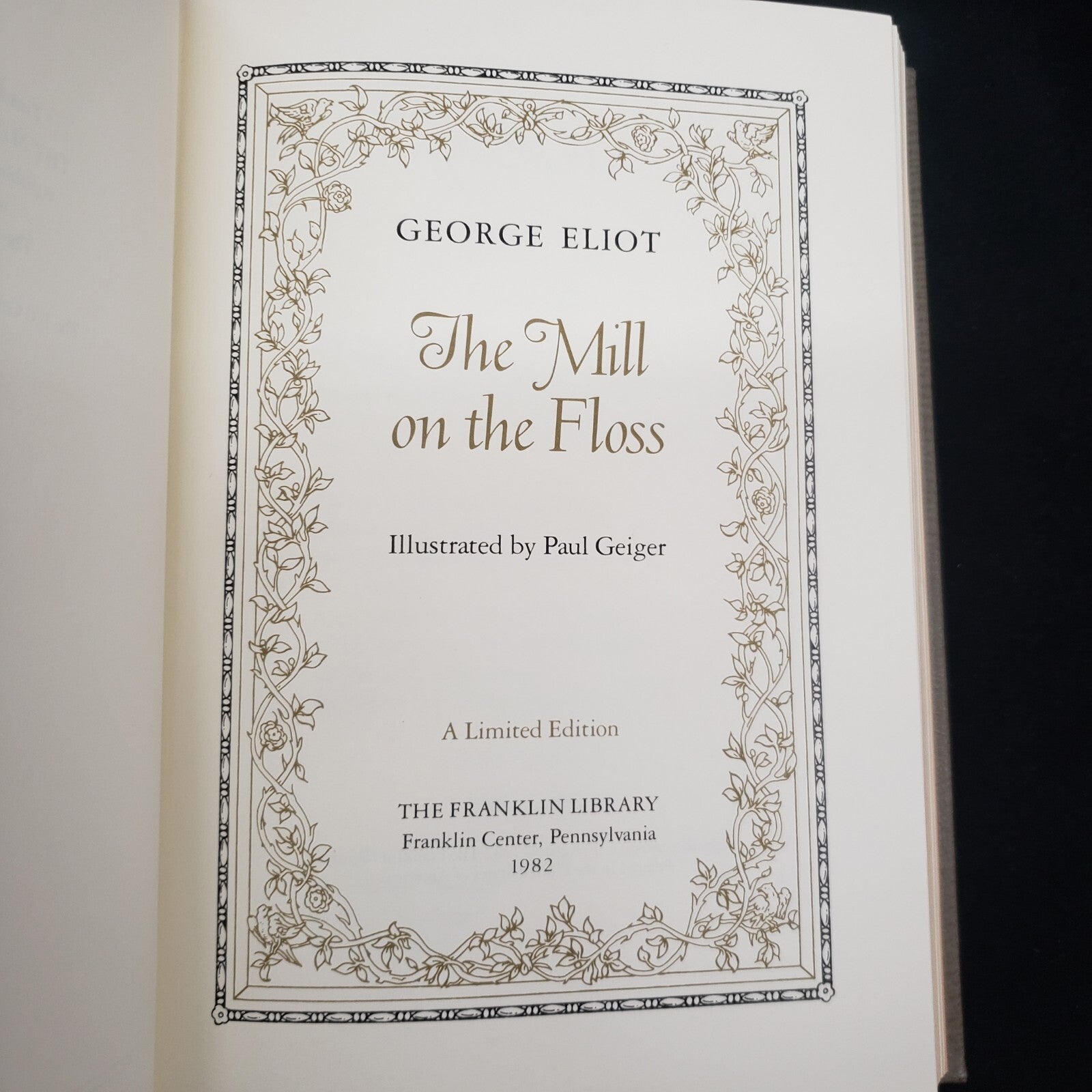 The Mill on the Floss, George Eliot, Franklin Library 100 GREATEST BOOKS