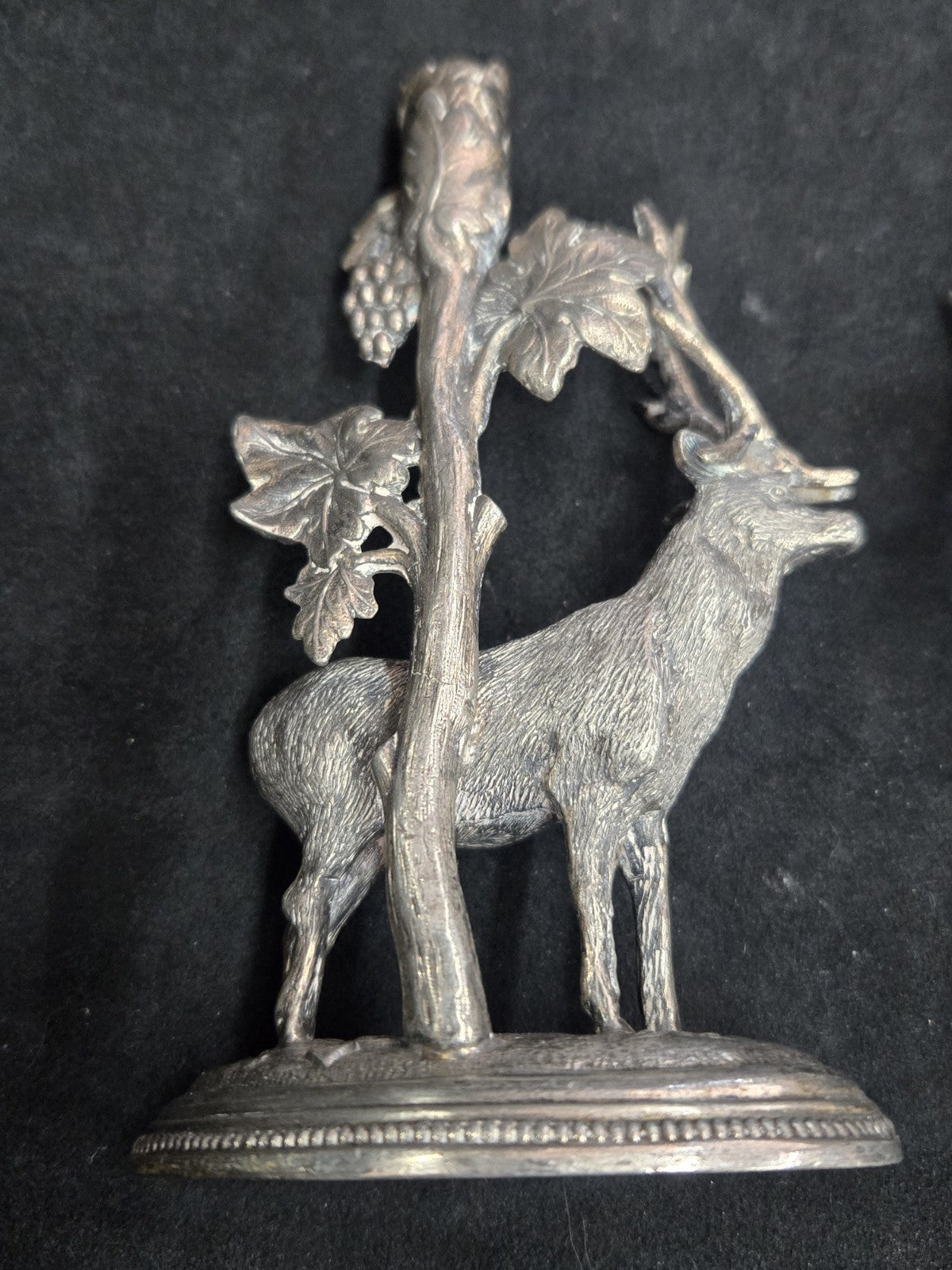 James Dixon & Son Pair Silver Plated Stag Candle Holders 19th Century