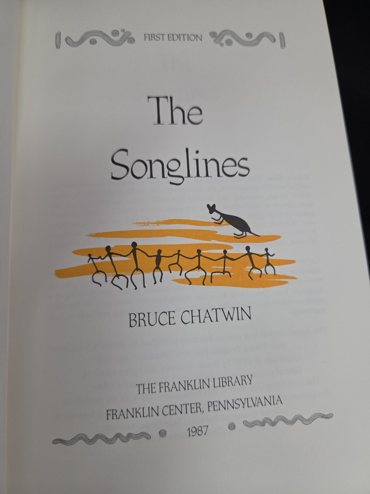 The Songlines by Bruce Chatwin (1987, HC) SIGNED 1st Franklin Library Leather