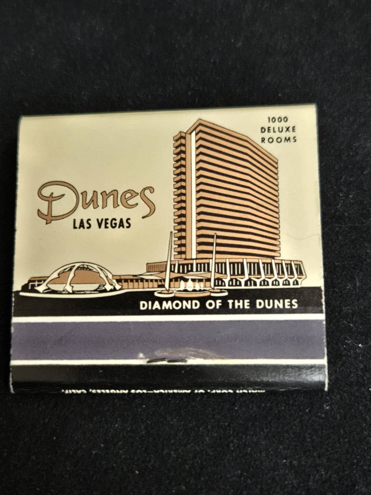 Vintage DUNES HOTEL MATCHBOOK Las Vegas Casino Diamond Of The Dunes 
