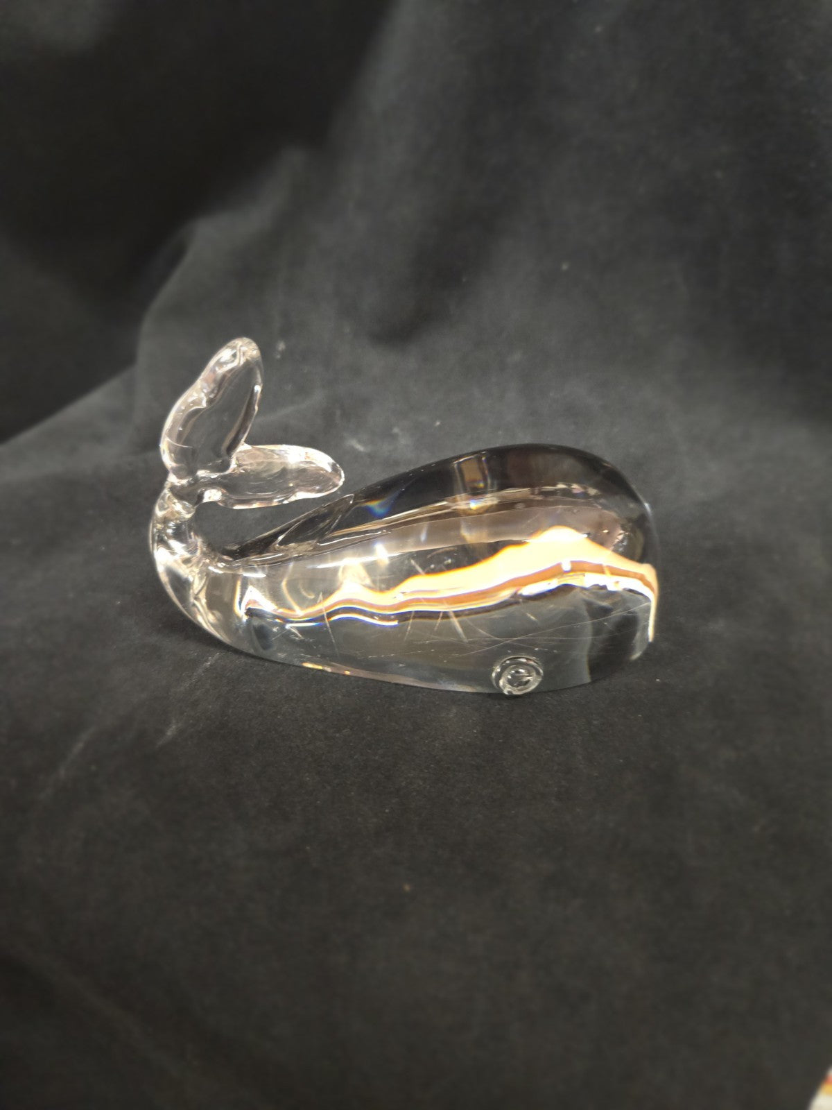 Steuben MCM Sperm Whale Paperweight  Signed