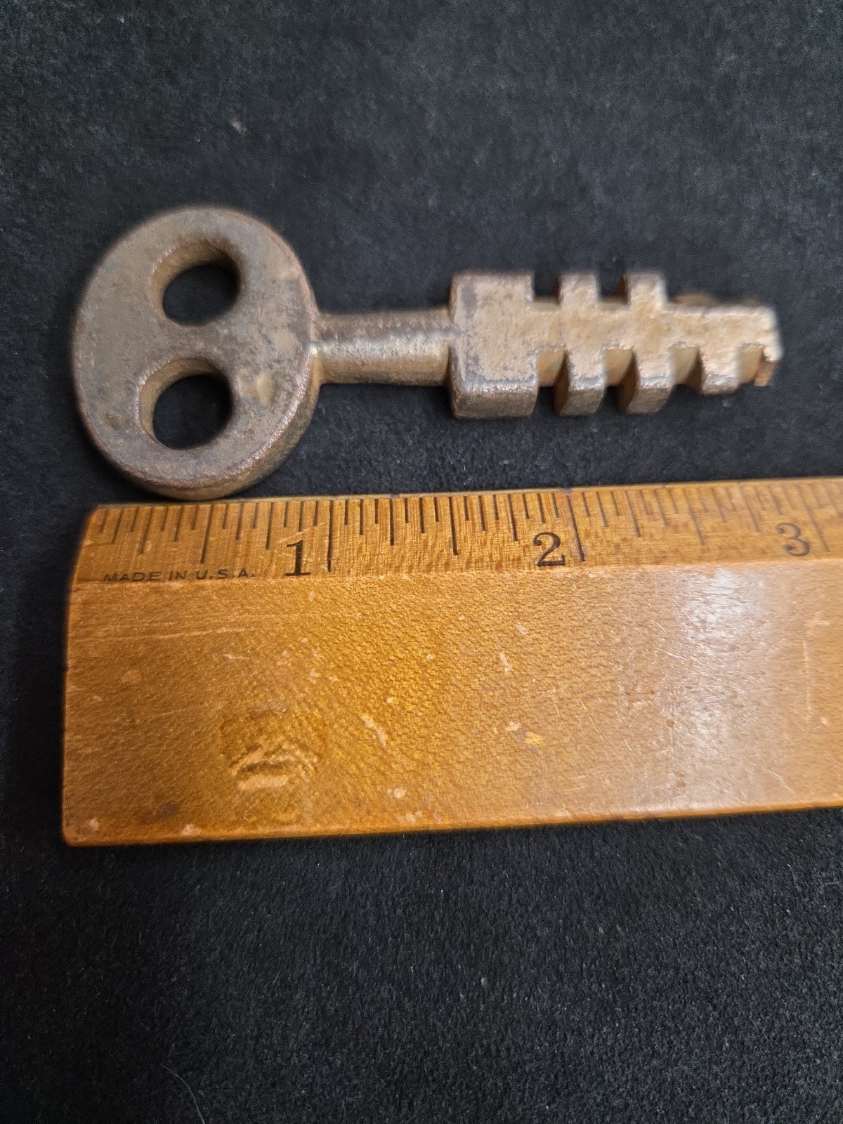 Antique Old Large Scandinavian Padlock Key *KEY ONLY*)heavy) Possibly Jail Key?