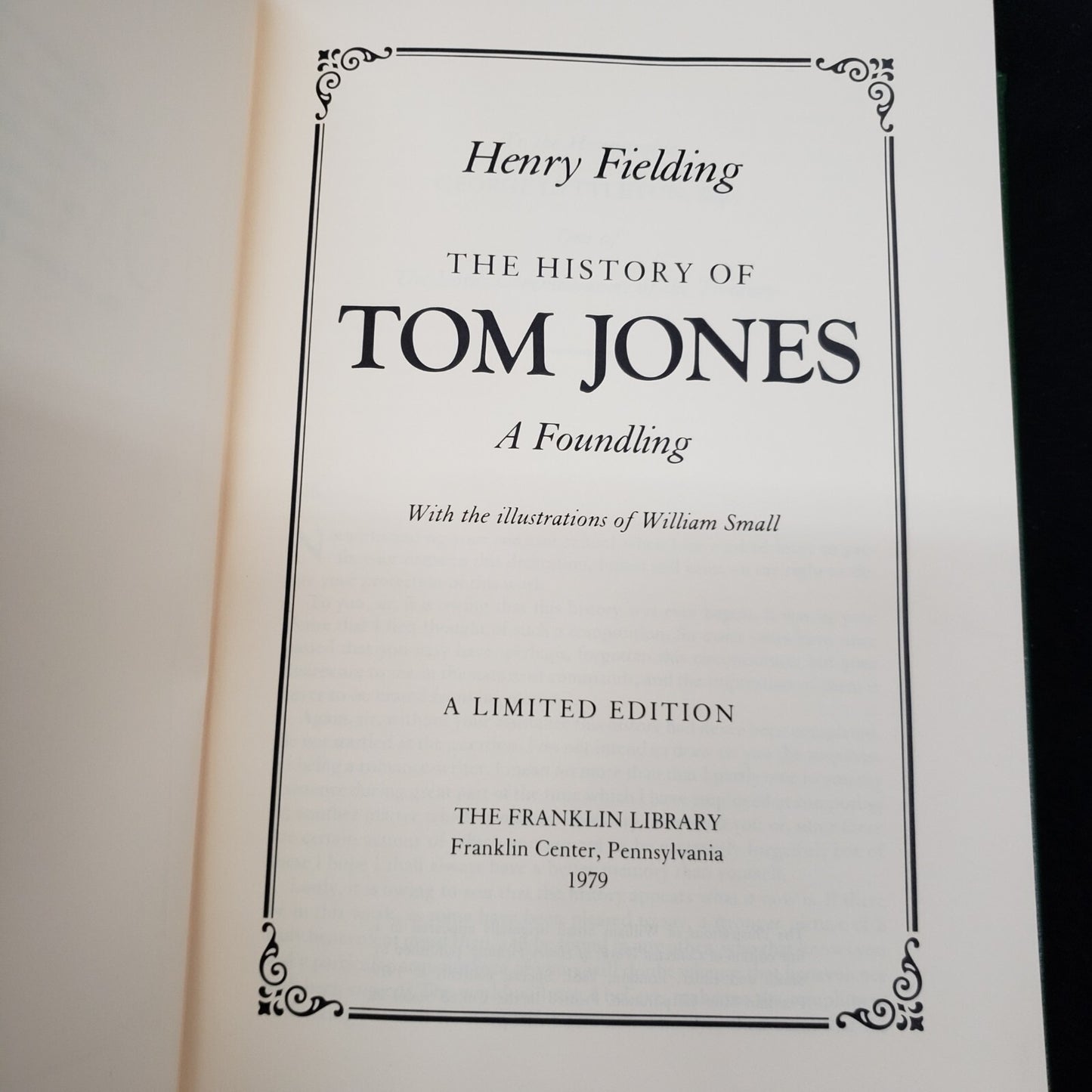 The History of Tom Jones, Henry Fielding, Franklin Library 100 GREATEST BOOKS