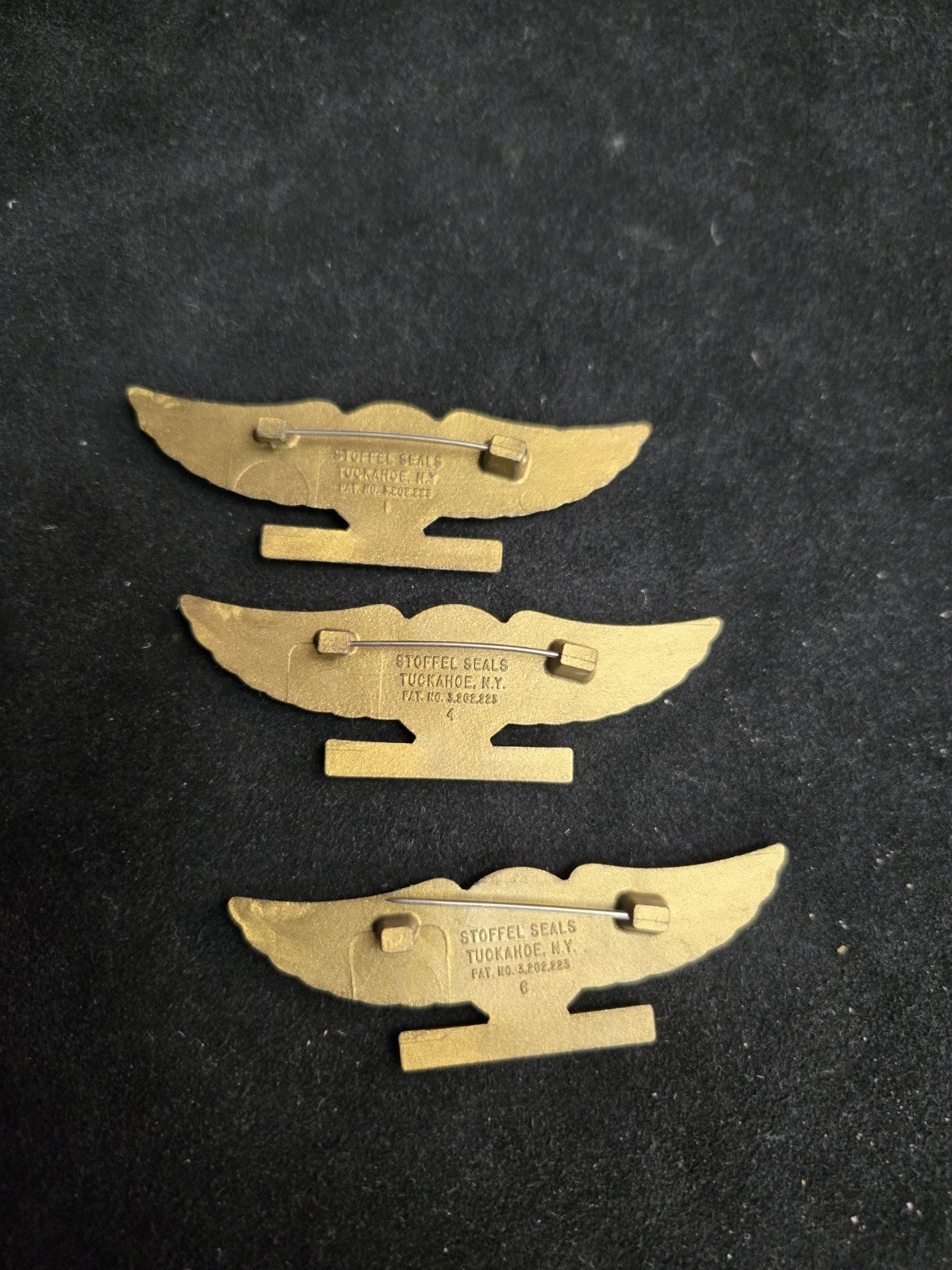 Lot of 3 Vintage United Airlines Wings - Future Stewardess Pin Chest Pin