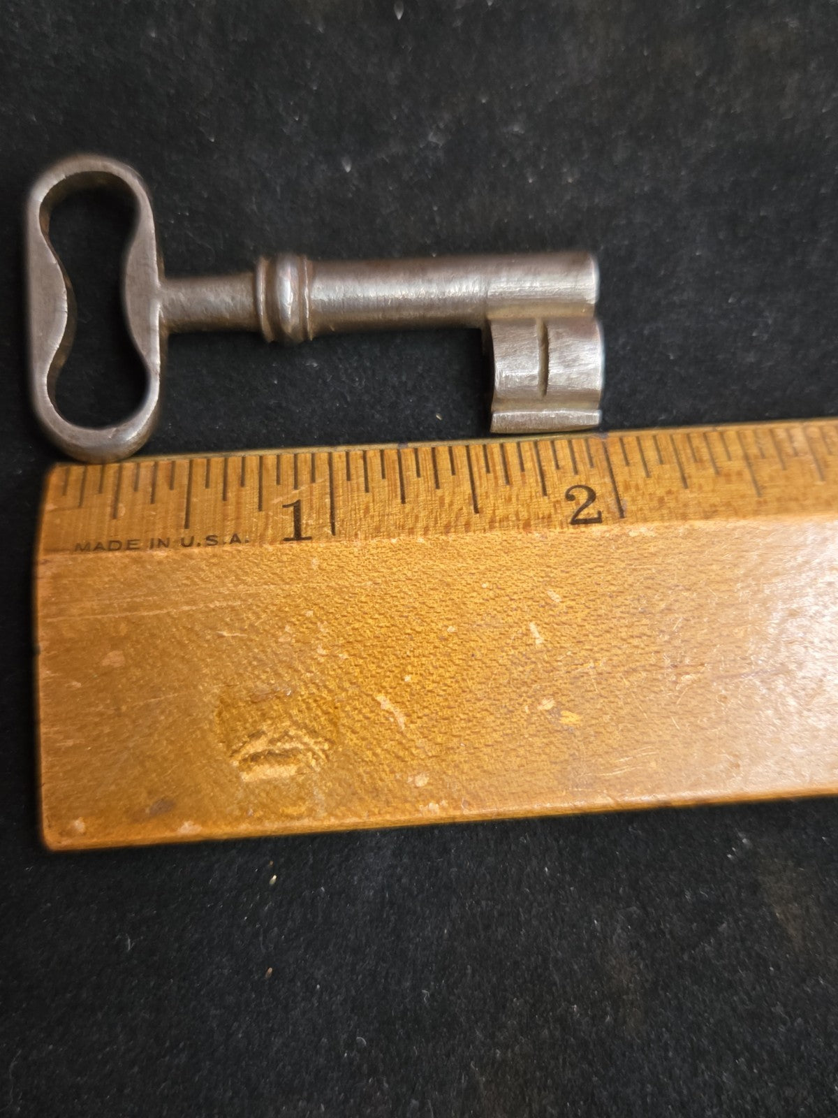 Antique Cabinet Key Skeleton Iron Open Barrel