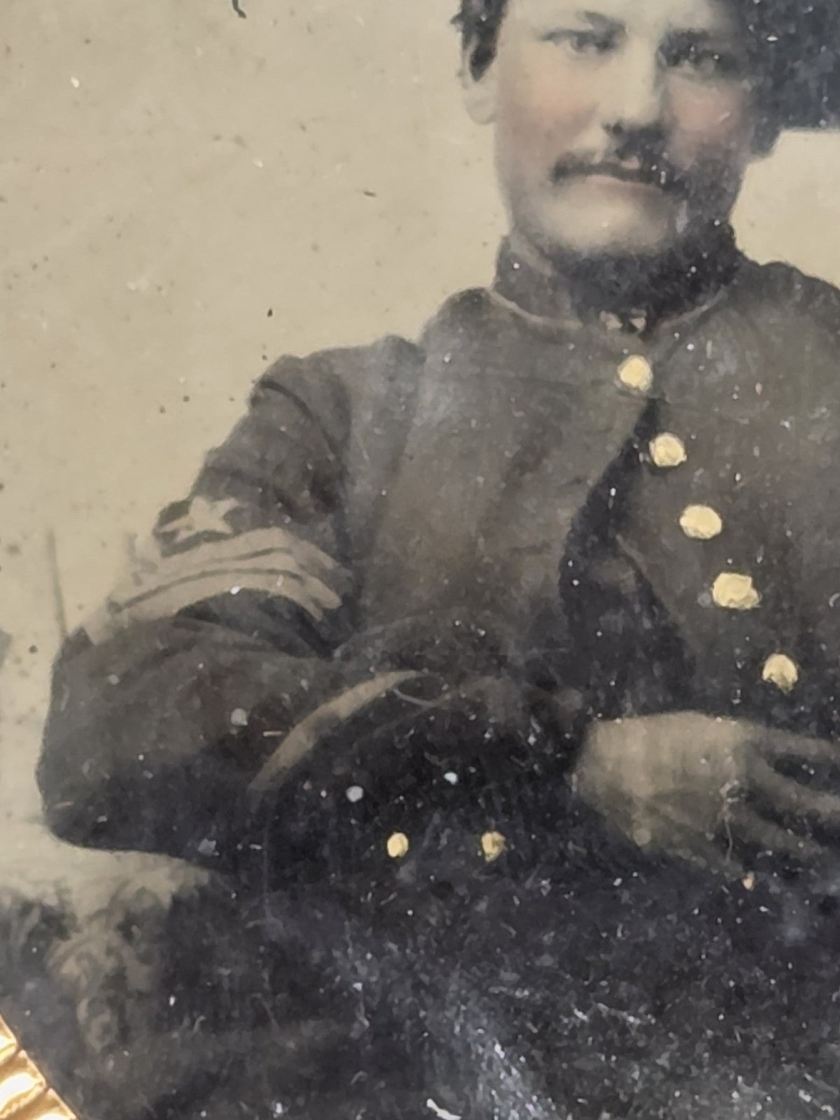  Civil War Soldier 1/6 Tintype Ordnance Sergeant in Slouch Hat