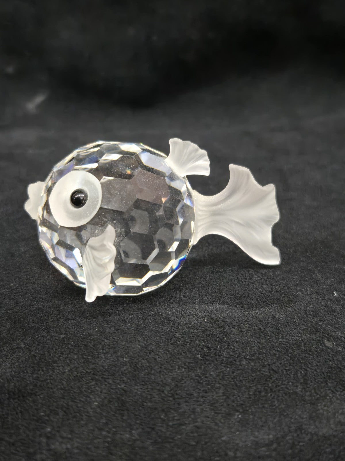SWAROVSKI SILVER CRYSTAL BLOW PUFFER  FISH  7644 NR 041000 W/box