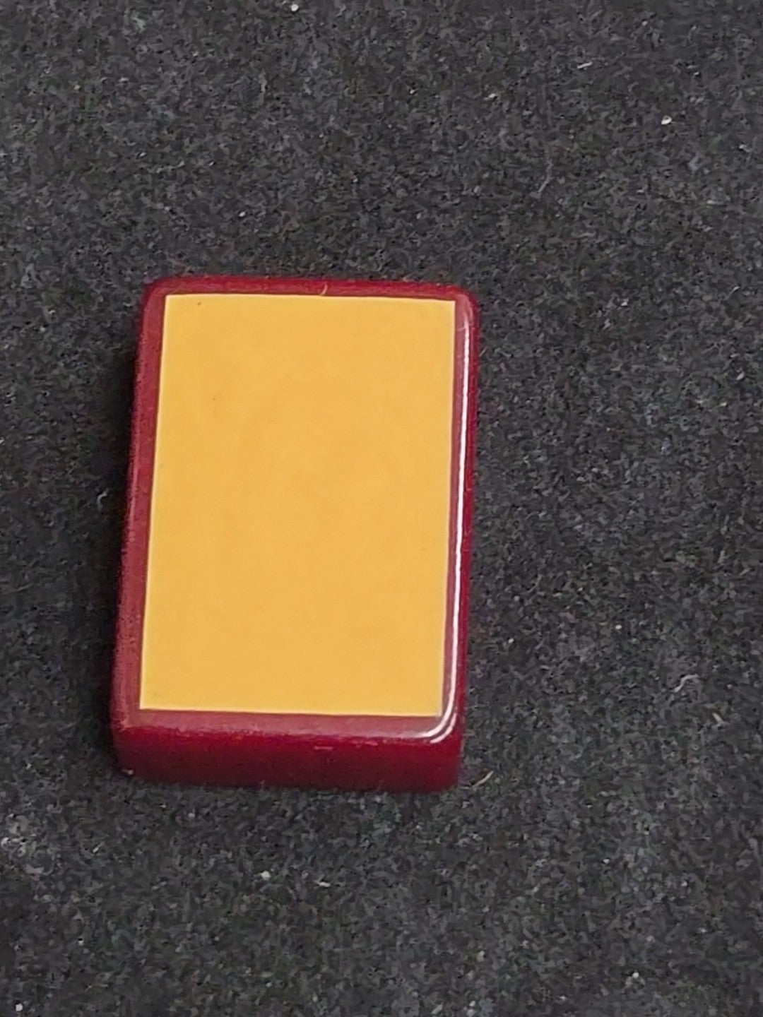 Enrobed Burgundy Bakelite Mahjong Tile Replacement | White Dragon