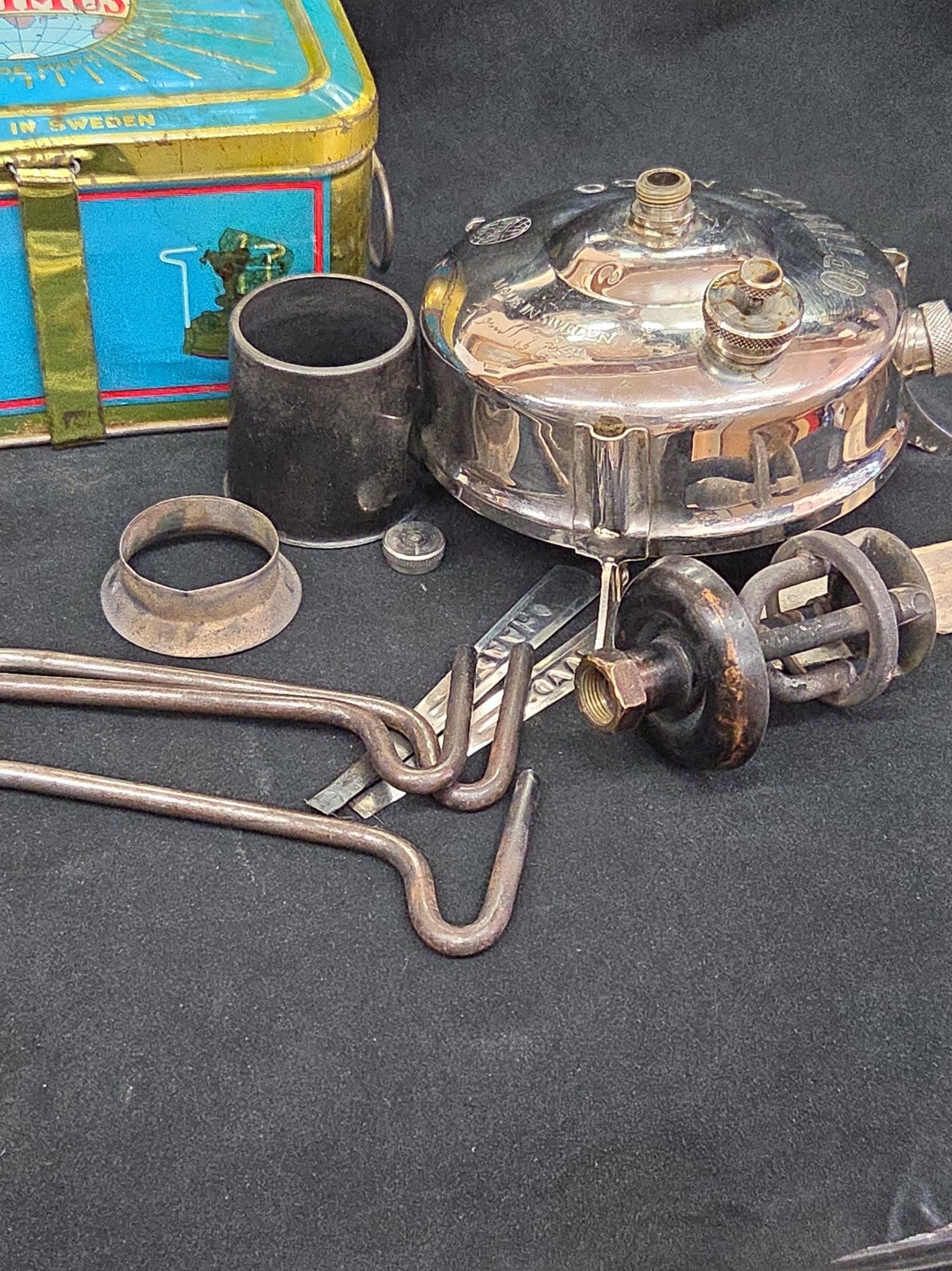 1950's Optimus No. 00 Chrome Plated Camping Stove Untested
