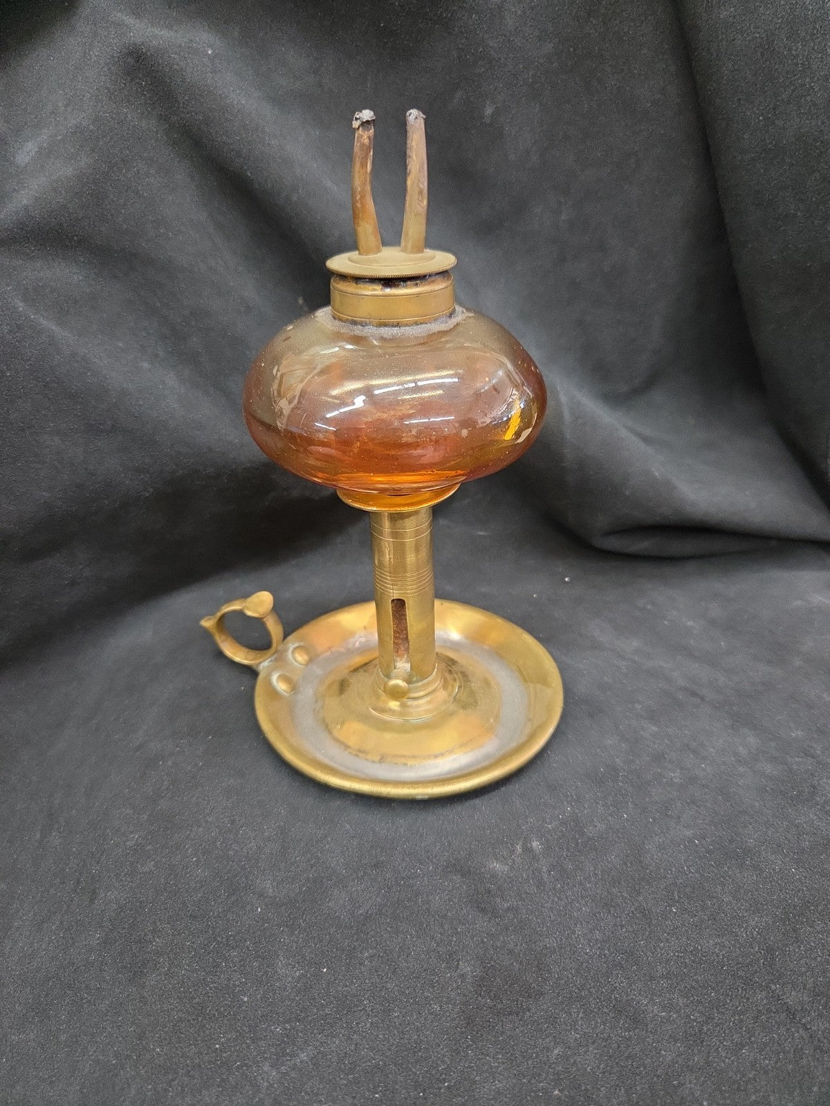 Antique 19th C. Whale Oil Peg Lamp and Candle Holder Boston Sandwich