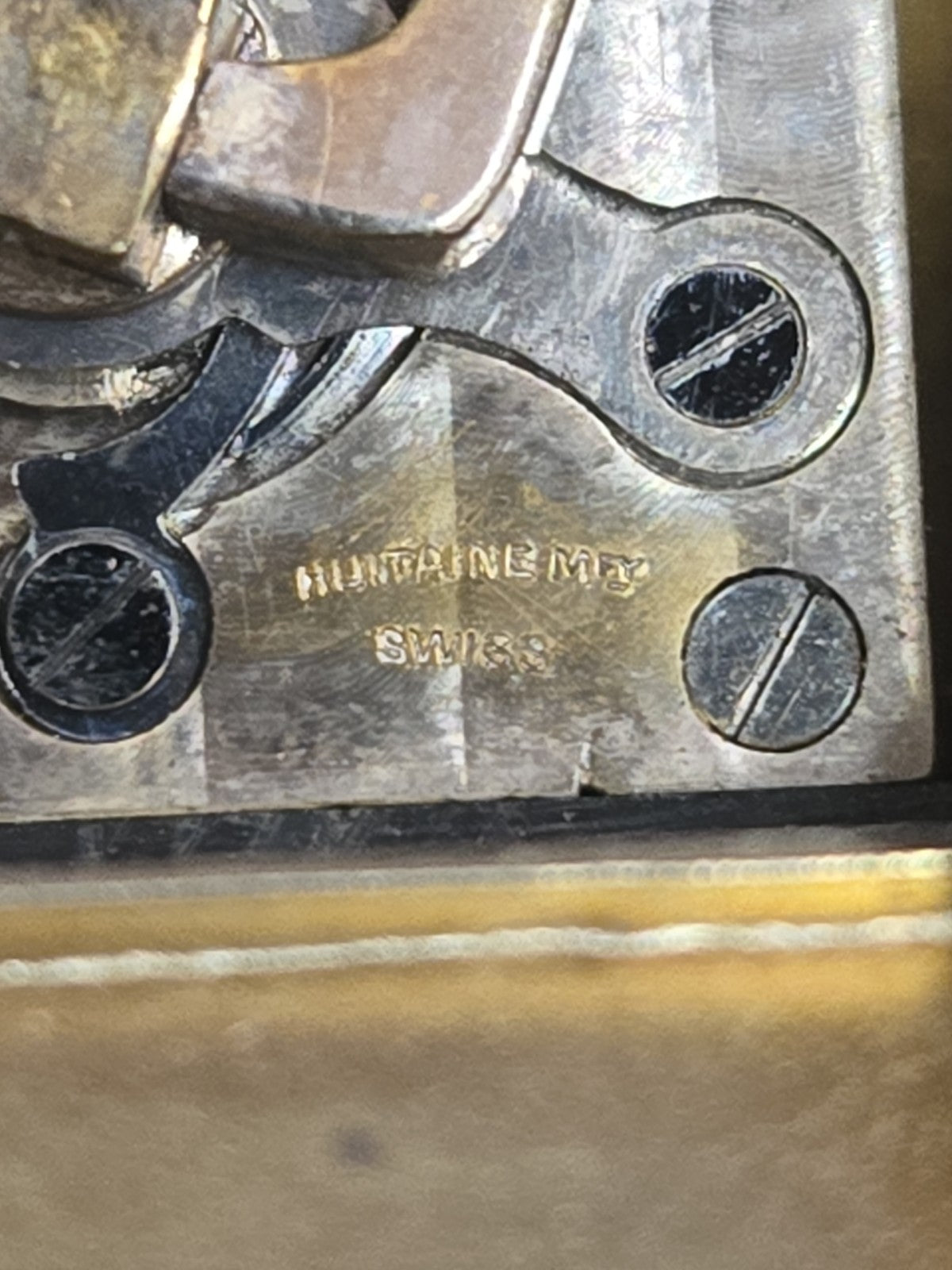 Huitain Mfg Sterling Guilloche Swiss Made 8 Day Clock