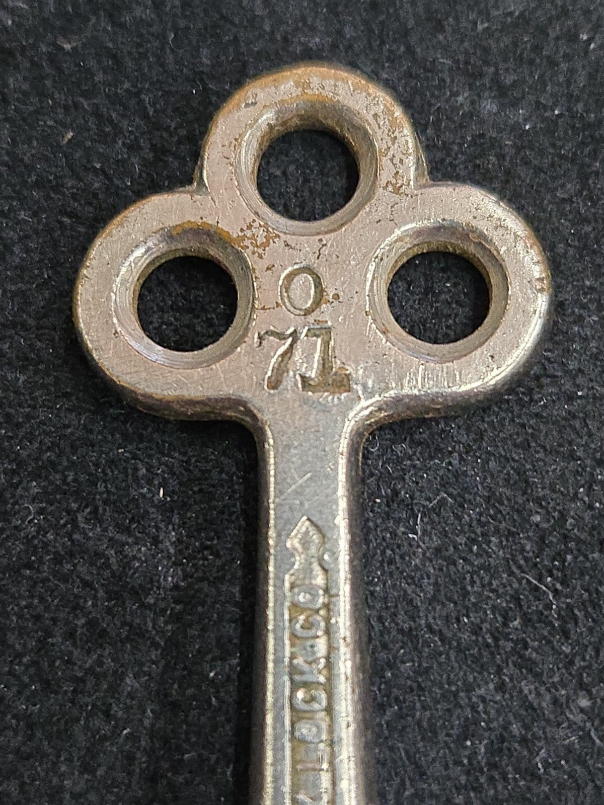Antique Skeleton Key Norwalk Lock Co. Solid Barrel