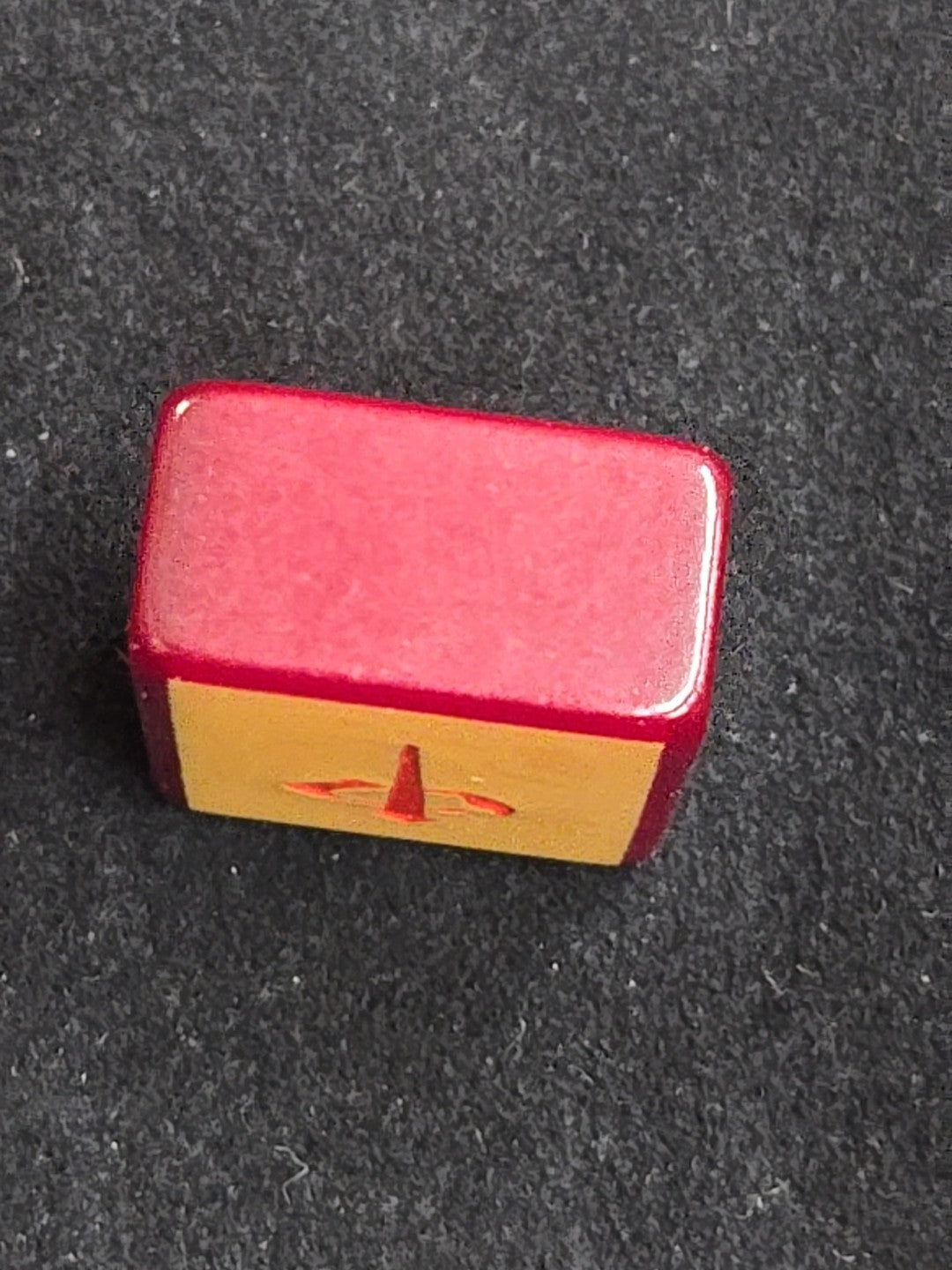 Enrobed Burgundy Mahjong Tile Replacement | Red Dragon