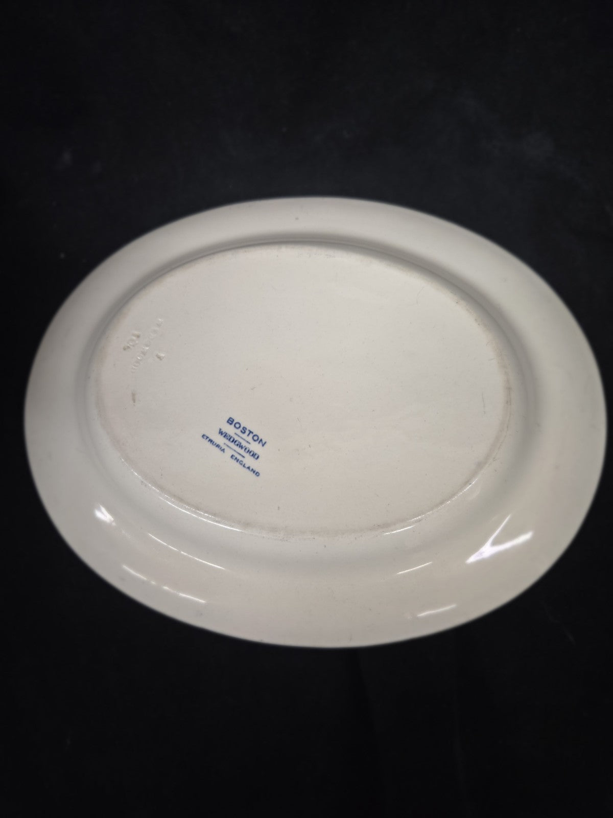 Vintage WEDGWOOD "BOSTON" Etruria, England 10 1/4" Oval Platter Blue, Red, White