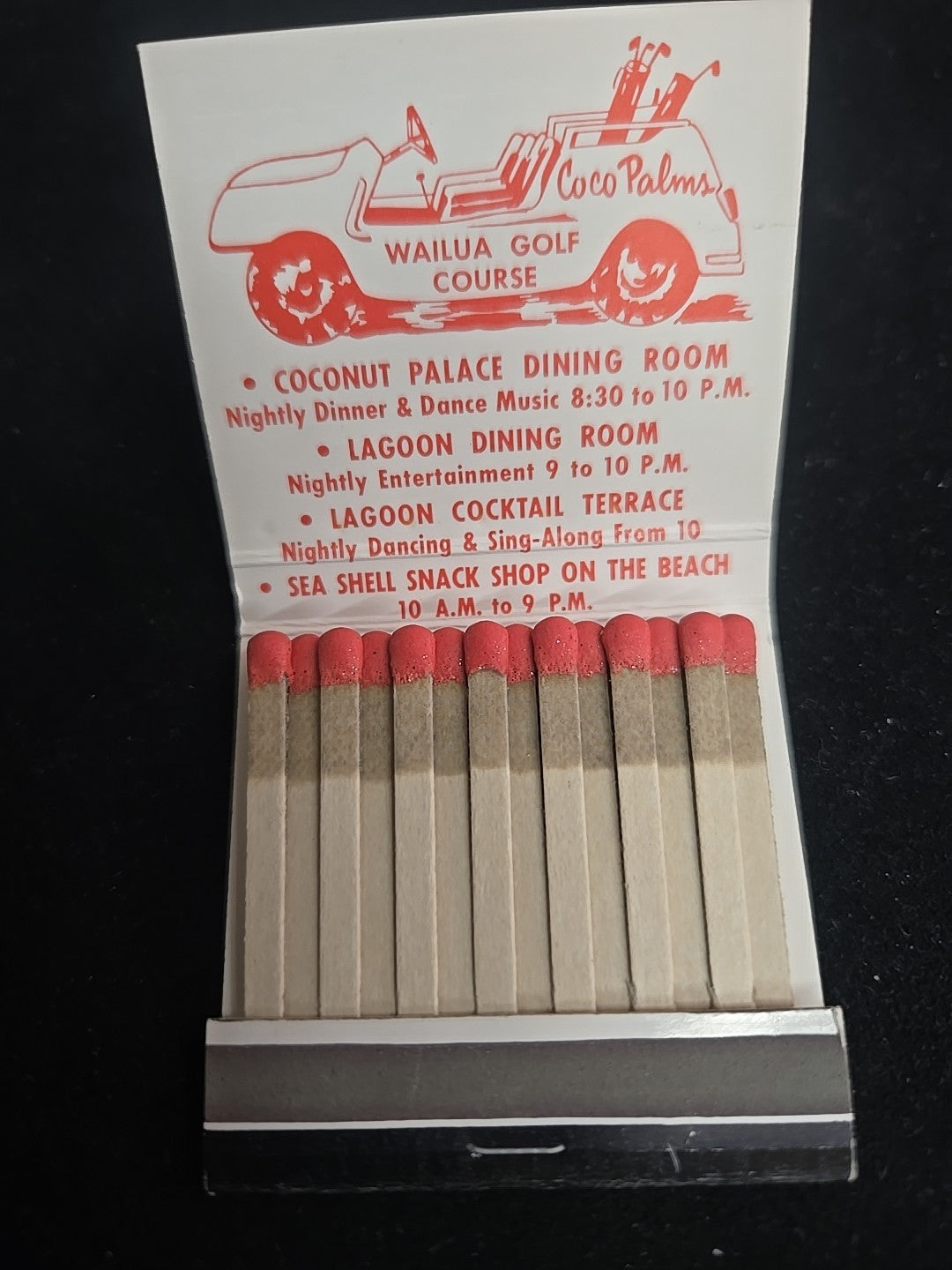 Coco Palms Resort Hotel Matchbook Unstruck Complete Kaui Hawaii