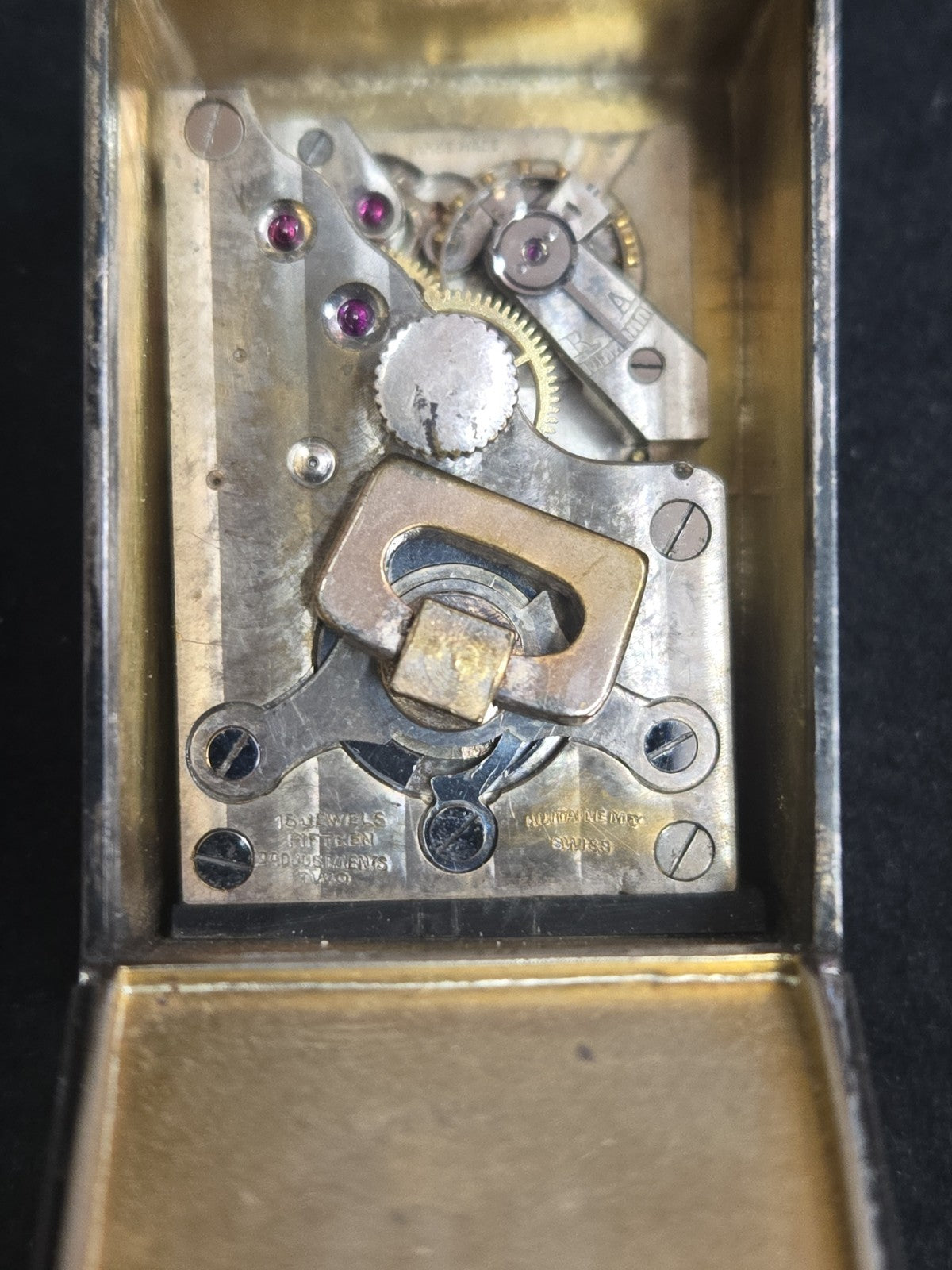 Huitain Mfg Sterling Guilloche Swiss Made 8 Day Clock