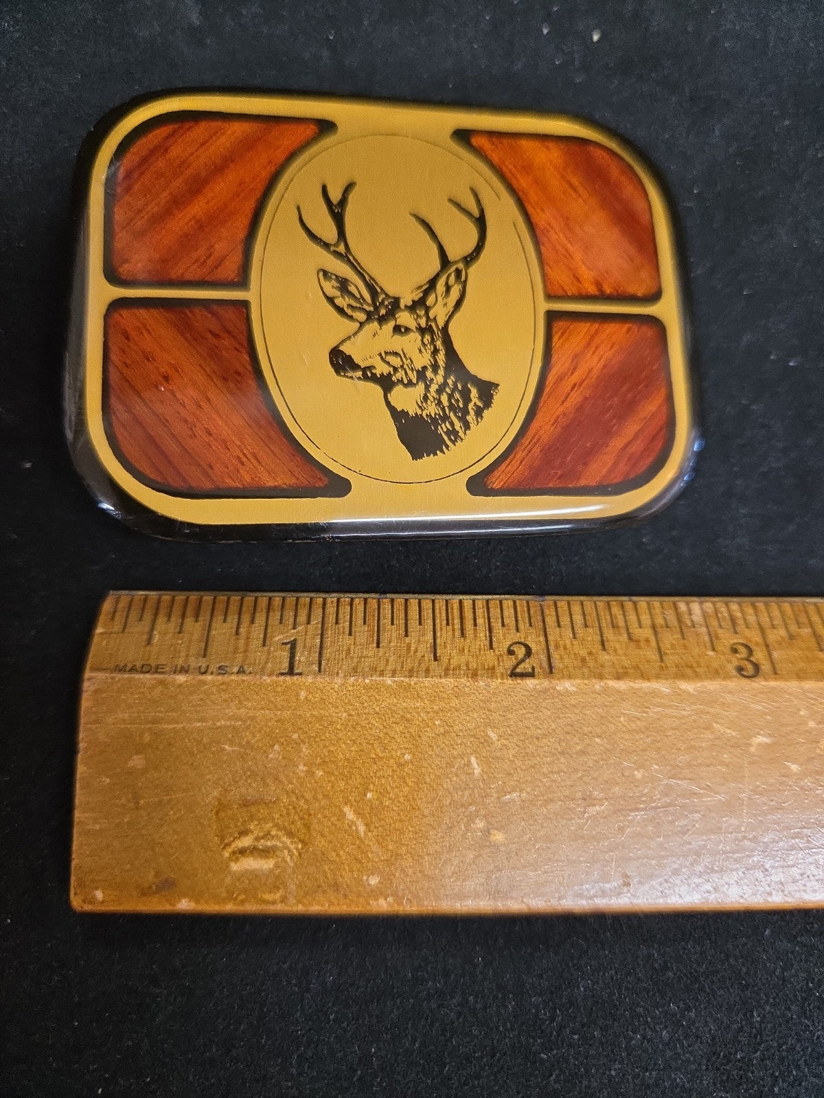 Harmony Metal Solid Brass Belt Buckle Buck Deer Head