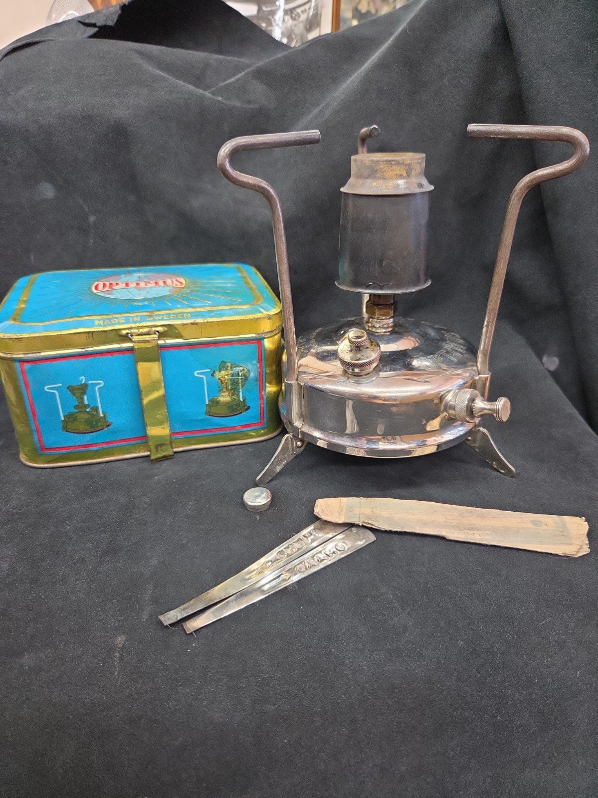 1950's Optimus No. 00 Chrome Plated Camping Stove Untested