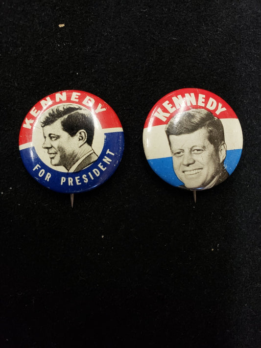 John Kennedy JFK Presidential Campaign Pins (2)