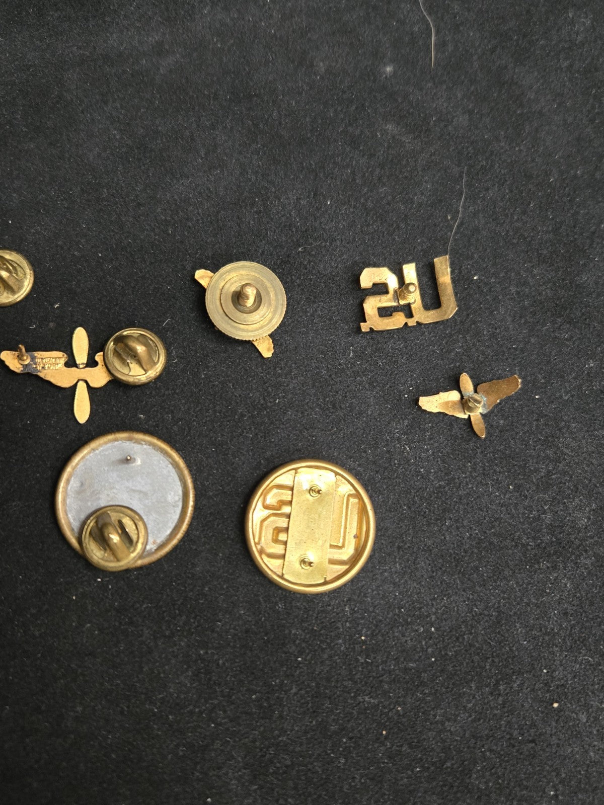 WWII U.S. Army Air Corps Propeller and Wing Collar Insignia Lot and Extras Meyer
