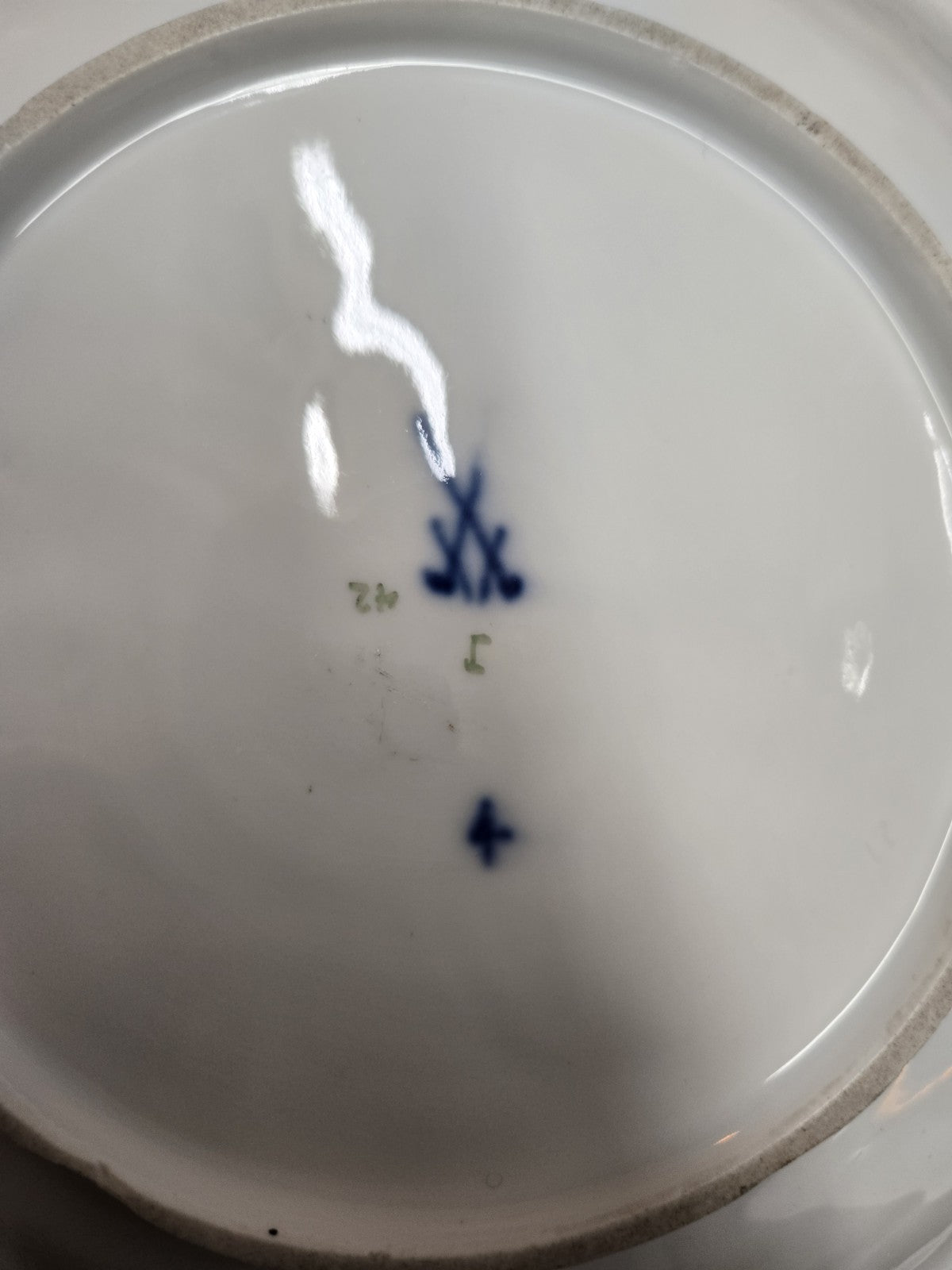 1815-1924 Meissen Gold Gilt Cabinet Plate Morning Glory Vines